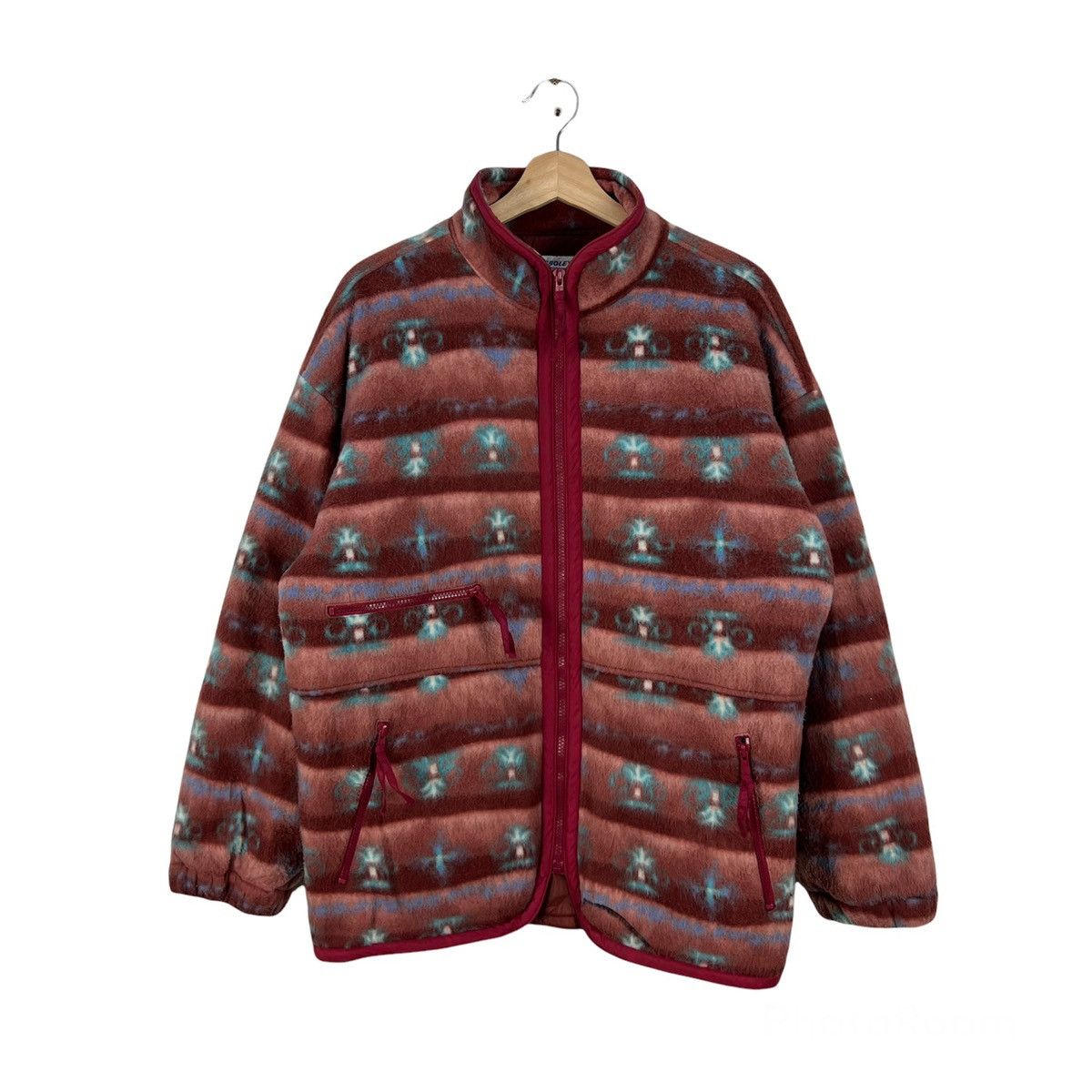 Japanese Brand VINTAGE LAMBOLEY NAVAJO DESIGN BUTTON JACKET Size US M / EU 48-50 / 2 - 1 Thumbnail