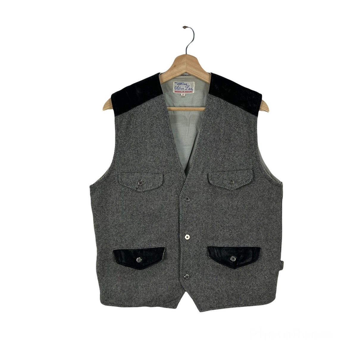 VINTAGE SILVER LUX MIZUNO VEST TARTAN DESIGN