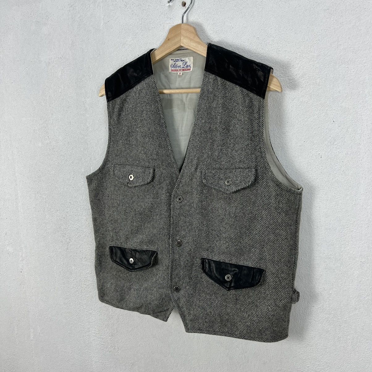 Japanese Brand VINTAGE SILVER LUX MIZUNO VEST TARTAN DESIGN Size US S / EU 44-46 / 1 - 2 Thumbnail