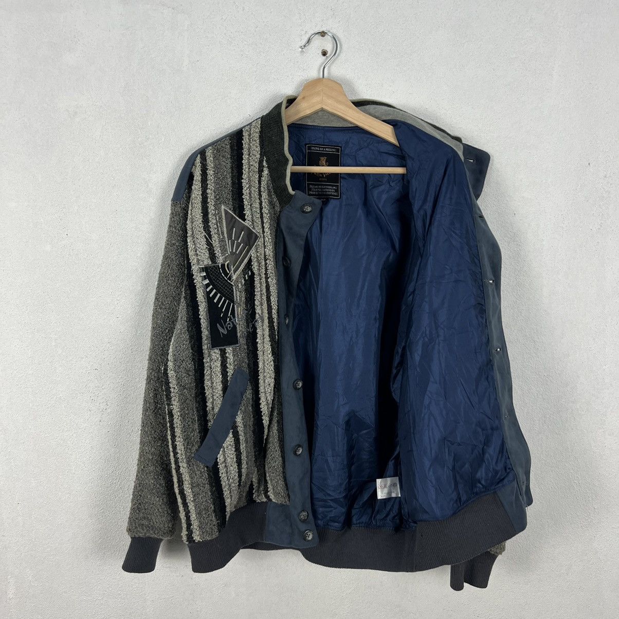 Japanese Brand VINTAGE KEN VALIDO RESERVE STRIPED STYLE DESIGN JACKET Size US M / EU 48-50 / 2 - 10 Thumbnail