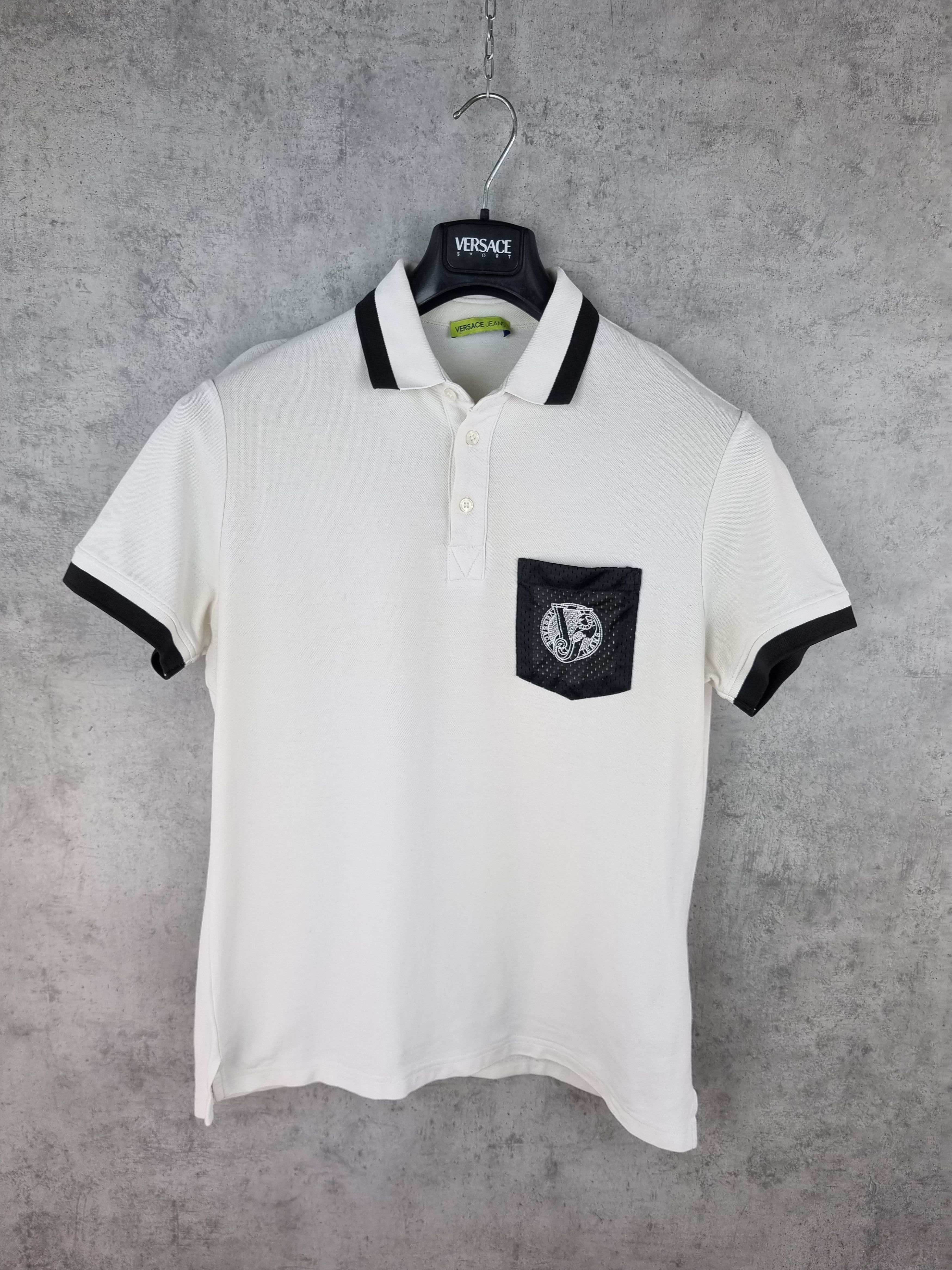 Versace × Versace Jeans Couture Rare VERSACE Jeans Medusa Logo Polo Shirt Size US M / EU 48-50 / 2 - 2 Thumbnail