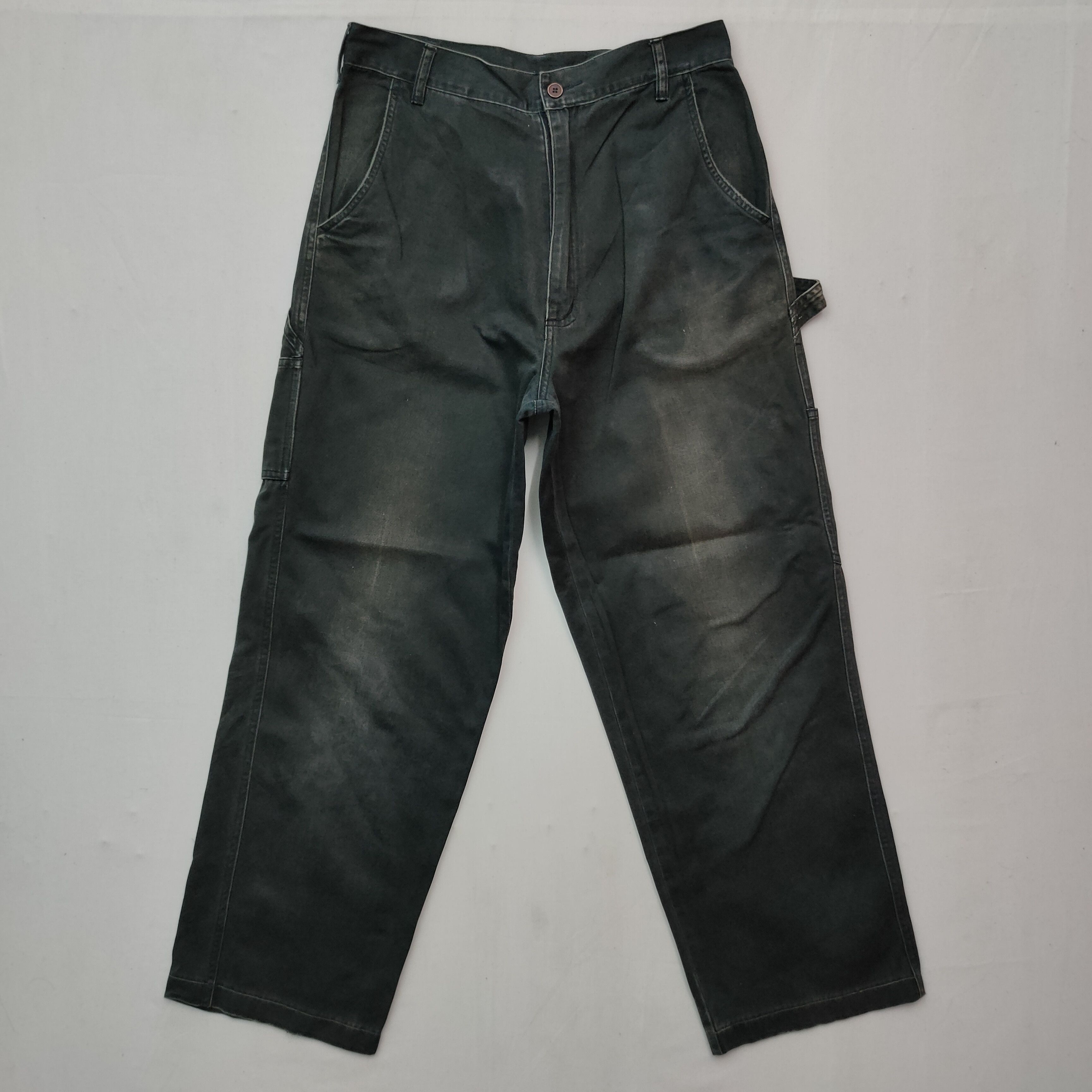 Japanese Brand Vintage‼️ Unbranded BLACK Faded Walker Trousers Pants Size US 30 / EU 46 - 1 Thumbnail