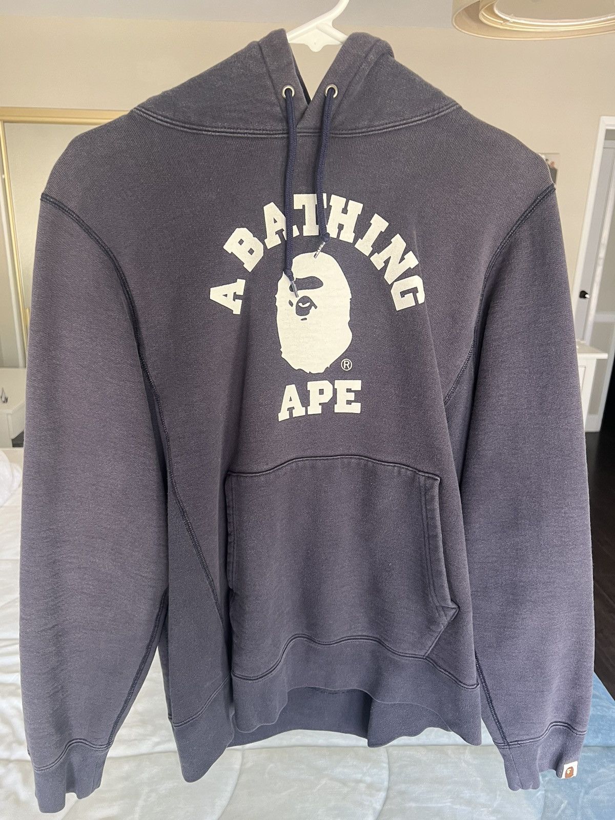Bape College Logo Pullover Hoodie