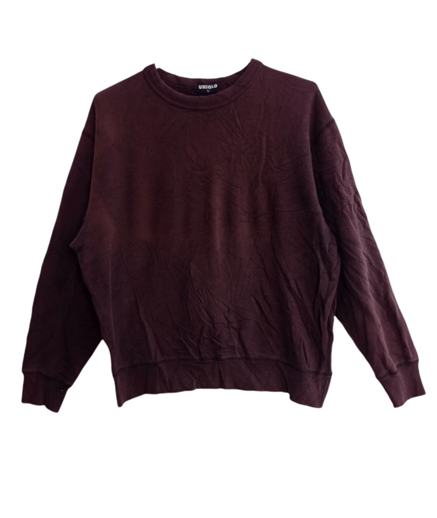 Uniqlo Vintage Uniqlo Maroon Sweatshirt Size US L / EU 52-54 / 3 - 1 Thumbnail