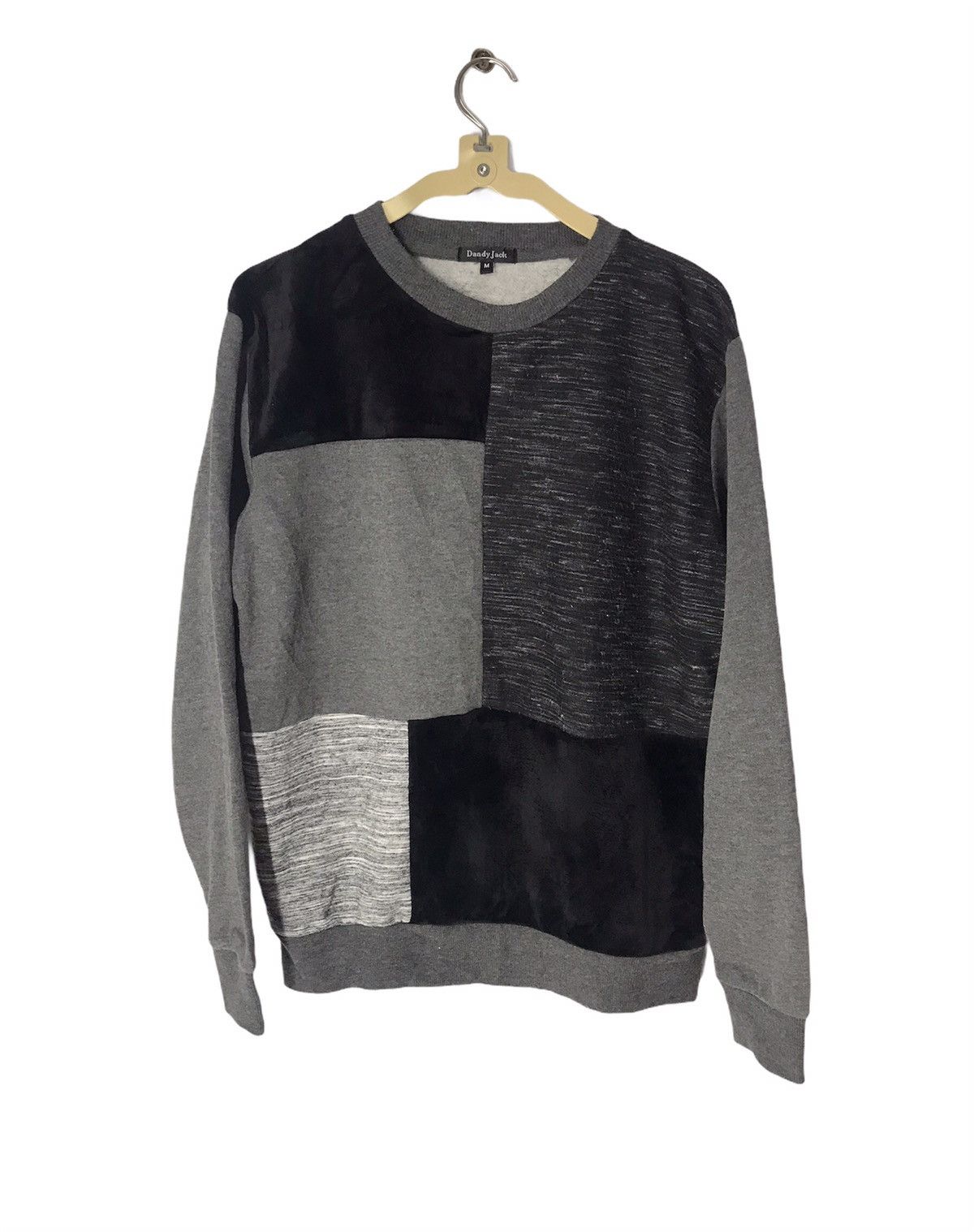 Japanese Brand × Velvet Sweatshirt patchwork cotton and velvet by dandy jack Size US M / EU 48-50 / 2 - 1 Thumbnail