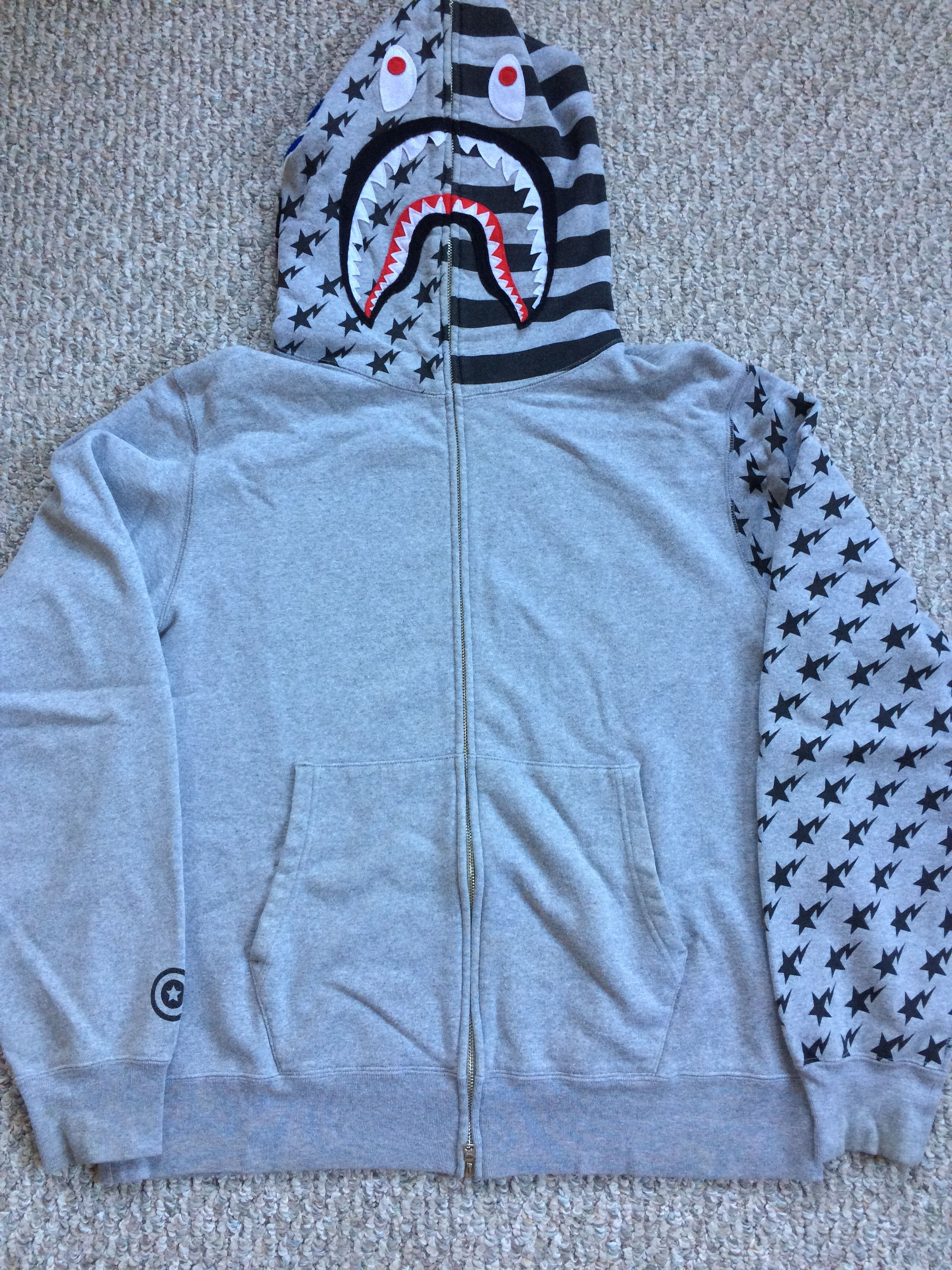Bape Sta Shark Full Zip Hoodie Size US XXL / EU 58 / 5 - 2 Thumbnail