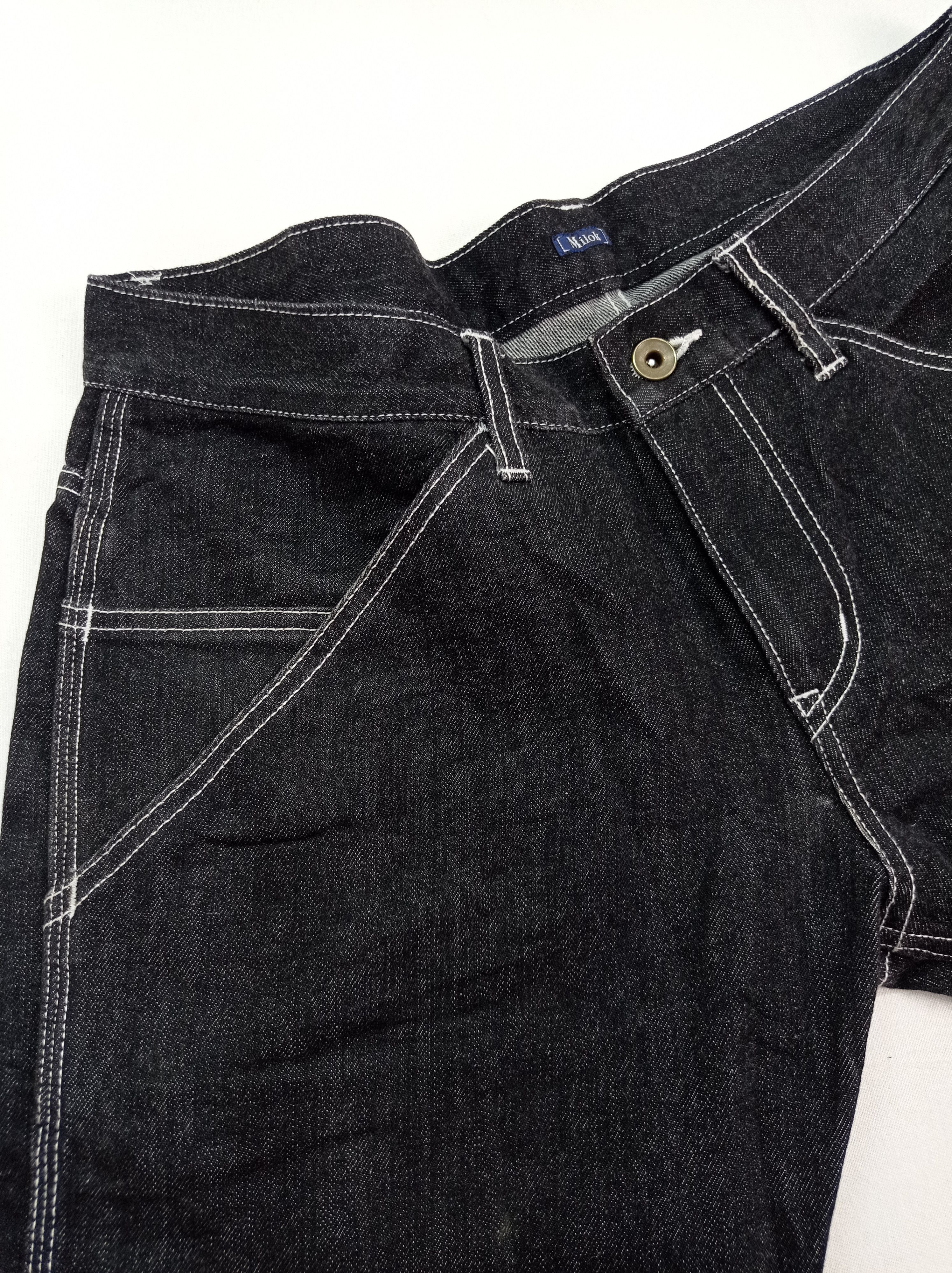 Japanese Brand 🇯🇵Milok Carpenter Denim Pants Size US 33 - 6 Thumbnail