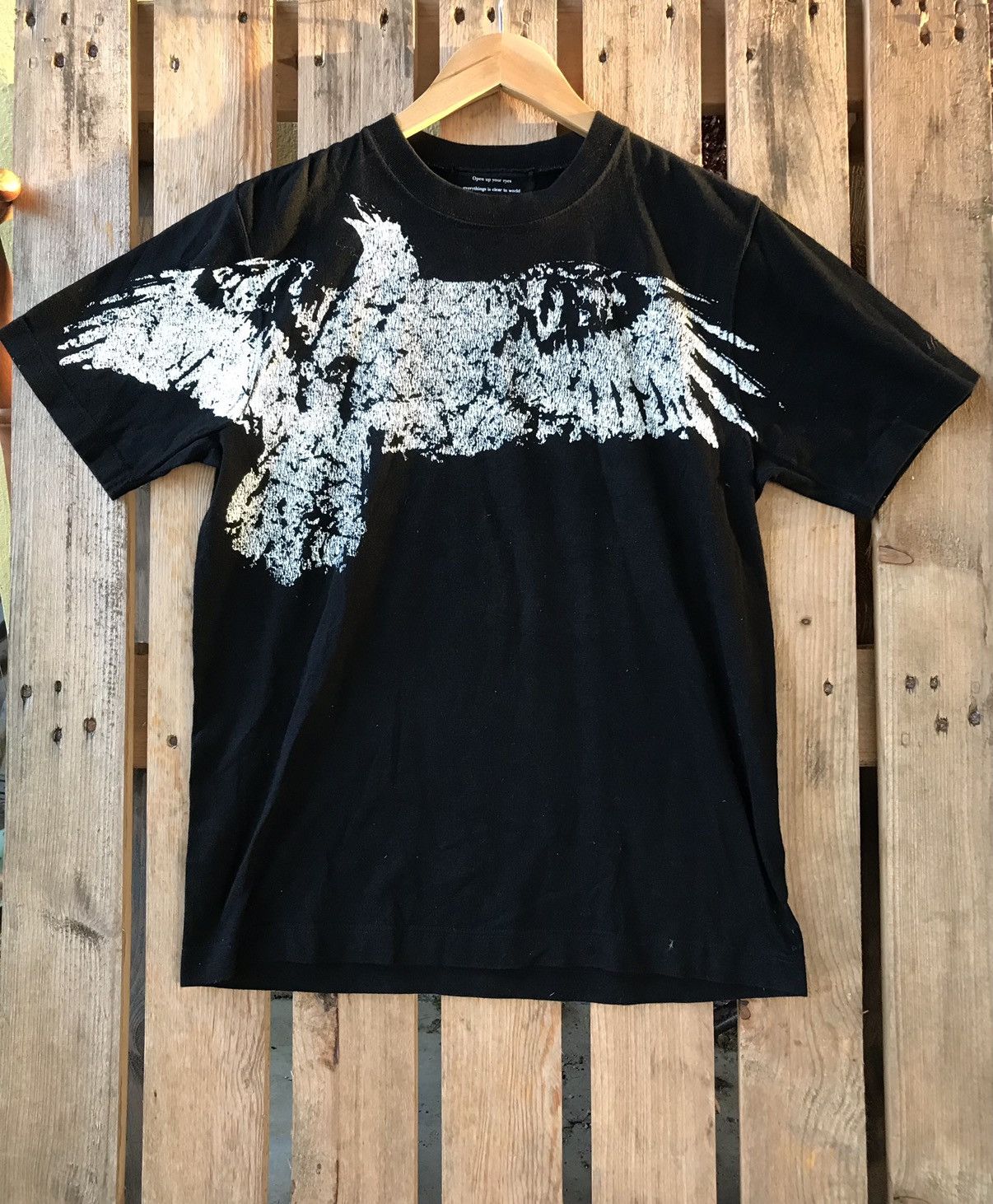 image of Archival Clothing x Roen Japan The Crows Overprint Graphic Tee Logo in Black, Men's (Size Medium)