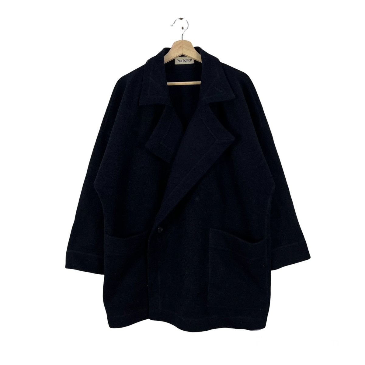 Issey Miyake DOUBLE BREAST LONG JACKET WOOL ISSEY MIYAKE PLANTATION Size US M / EU 48-50 / 2 - 1 Thumbnail