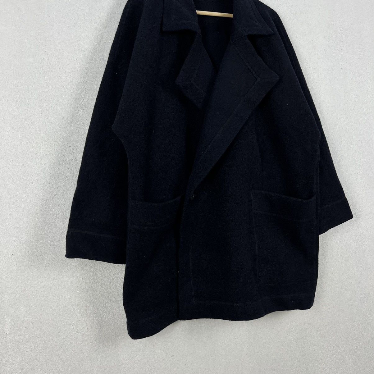 Issey Miyake DOUBLE BREAST LONG JACKET WOOL ISSEY MIYAKE PLANTATION Size US M / EU 48-50 / 2 - 4 Thumbnail