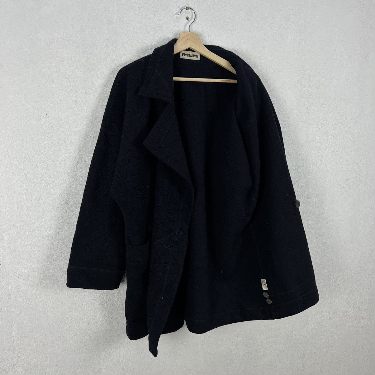 Issey Miyake DOUBLE BREAST LONG JACKET WOOL ISSEY MIYAKE PLANTATION Size US M / EU 48-50 / 2 - 12 Thumbnail