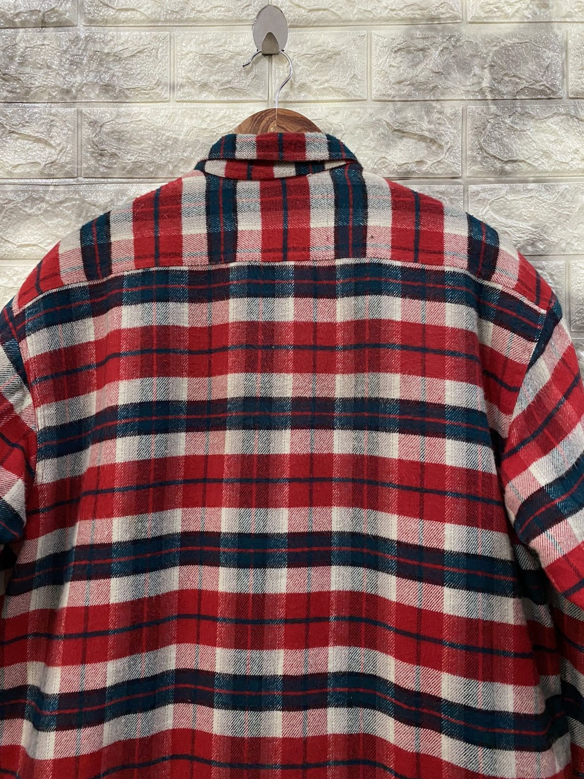 Vintage 🔥Work folk Tartan fleece jacket Size US L / EU 52-54 / 3 - 7 Thumbnail