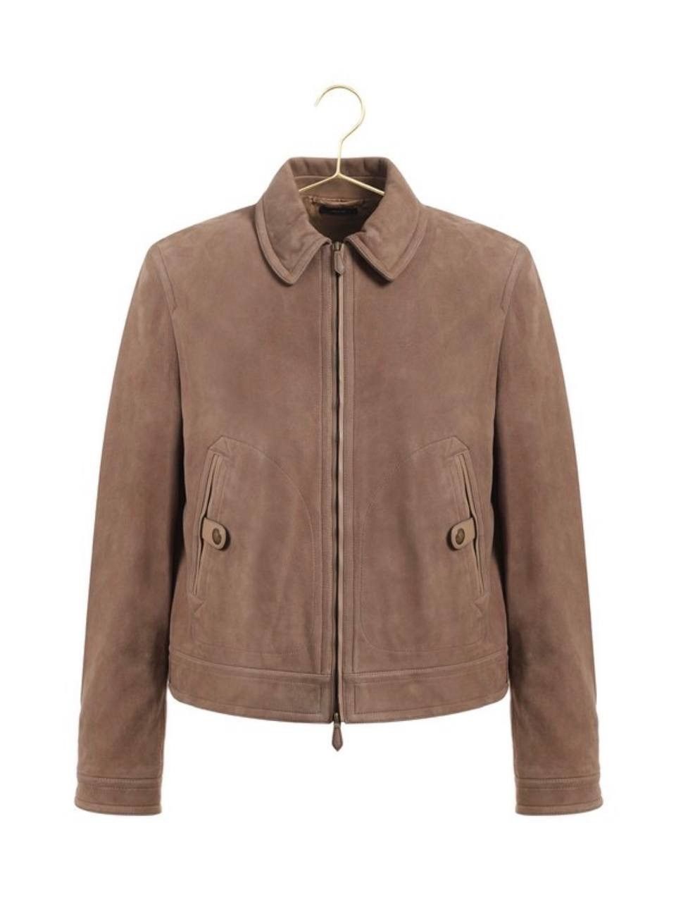 image of Grail! Tom Ford Leather Lined Suede Beige Jacket, Men's (Size Large)