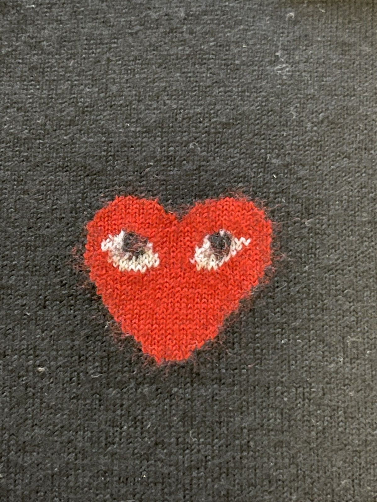 Comme des Garcons × Comme des Garcons Homme Plus × Japanese Brand COMME des GARÇONS PLAY black knit sweater Size US M / EU 48-50 / 2 - 3 Thumbnail