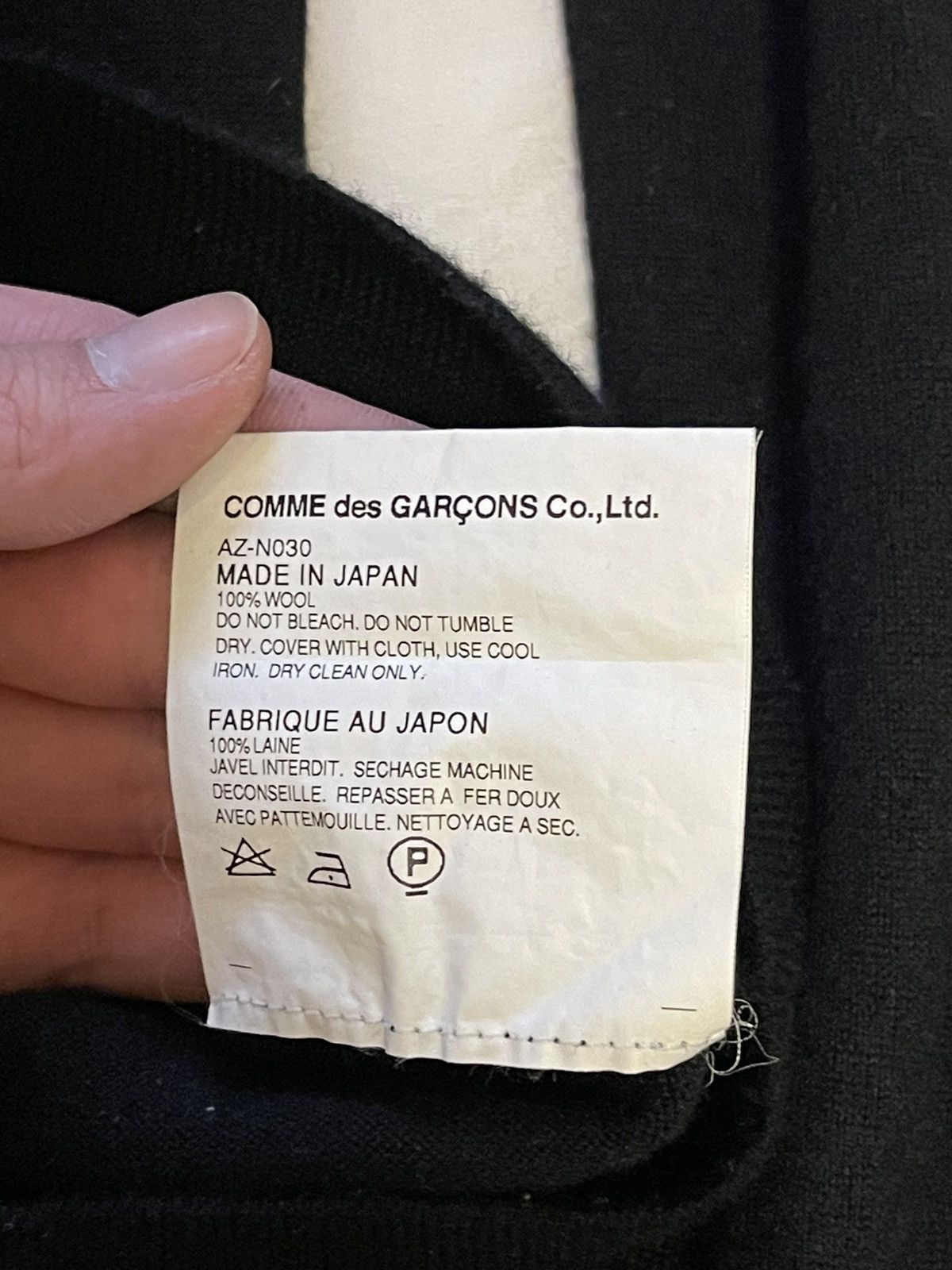 Comme des Garcons × Comme des Garcons Homme Plus × Japanese Brand COMME des GARÇONS PLAY black knit sweater Size US M / EU 48-50 / 2 - 6 Thumbnail