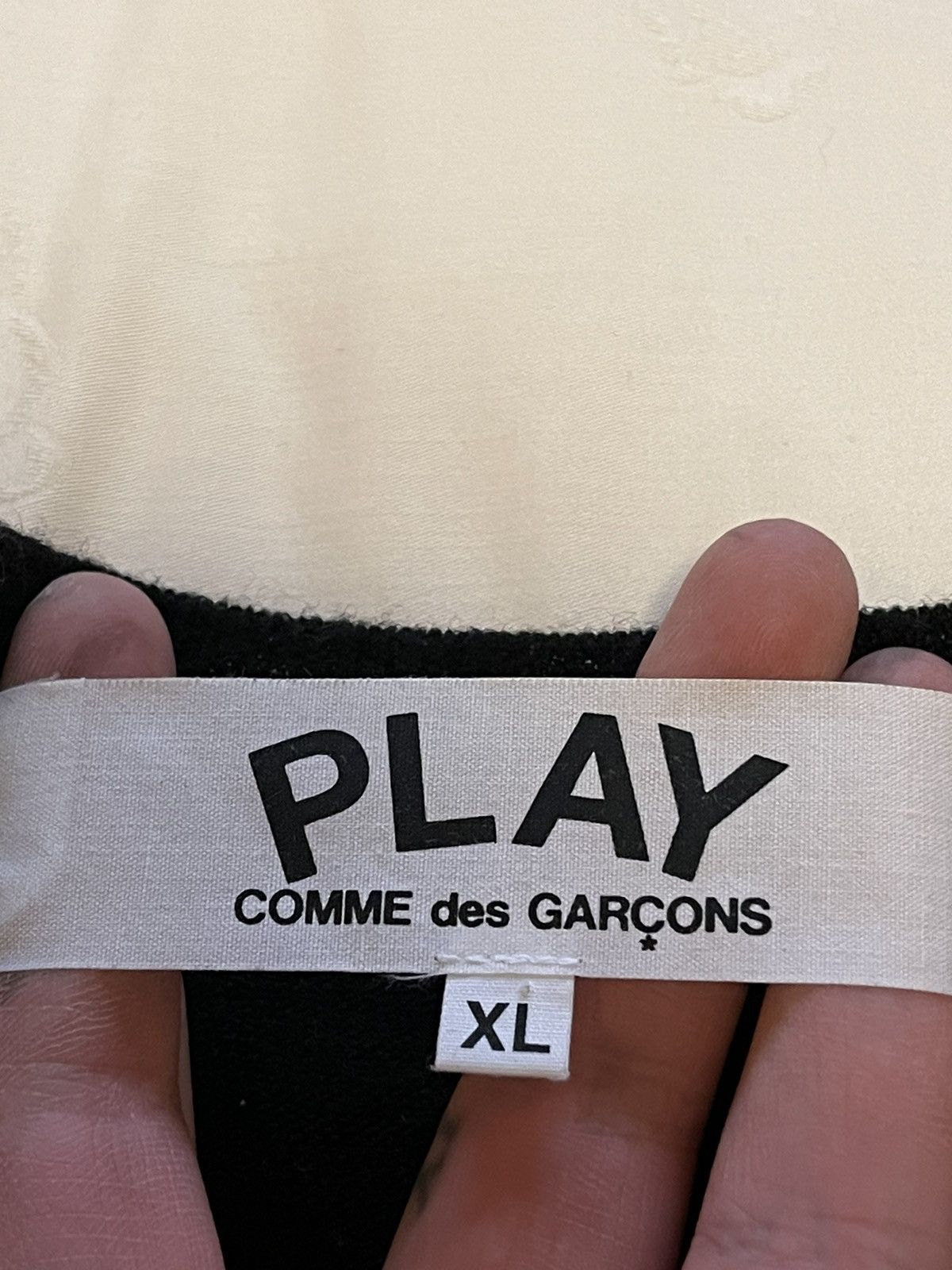 Comme des Garcons × Comme des Garcons Homme Plus × Japanese Brand COMME des GARÇONS PLAY black knit sweater Size US M / EU 48-50 / 2 - 4 Thumbnail