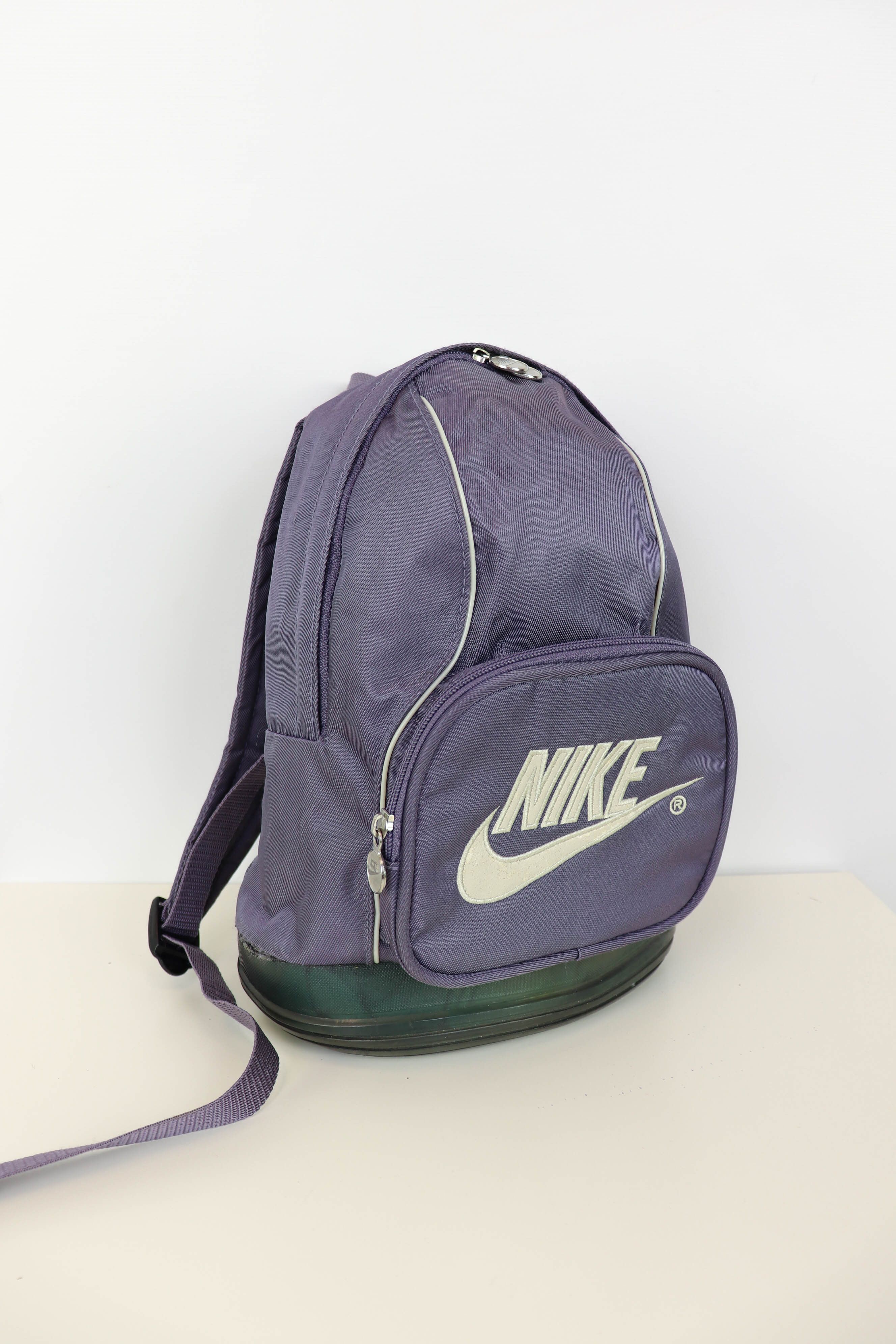 Nike Nike Vintage 90s MINI Rubber Bottom Blue Gray Backpack Size ONE SIZE - 1 Thumbnail