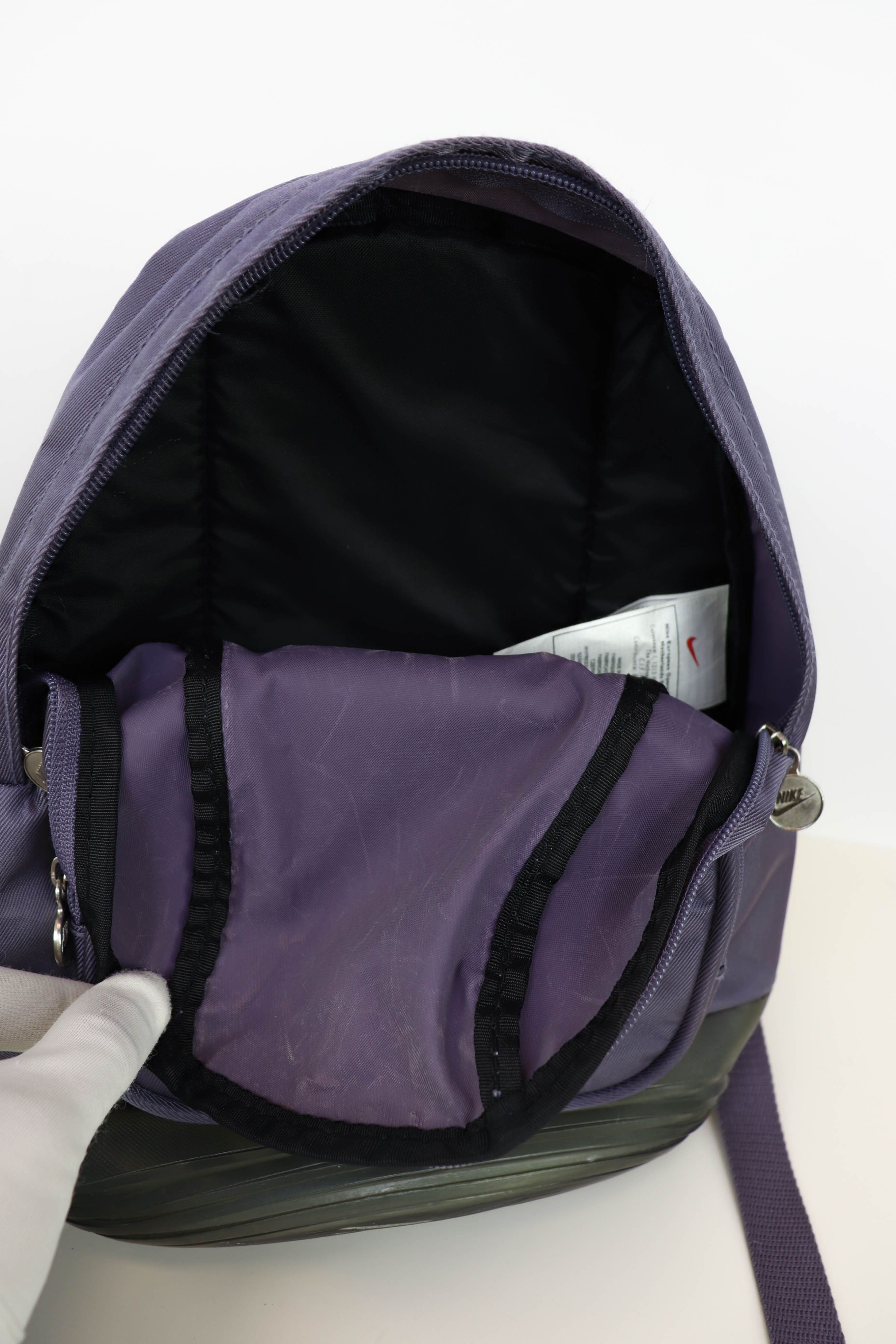 Nike Nike Vintage 90s MINI Rubber Bottom Blue Gray Backpack Size ONE SIZE - 11 Thumbnail