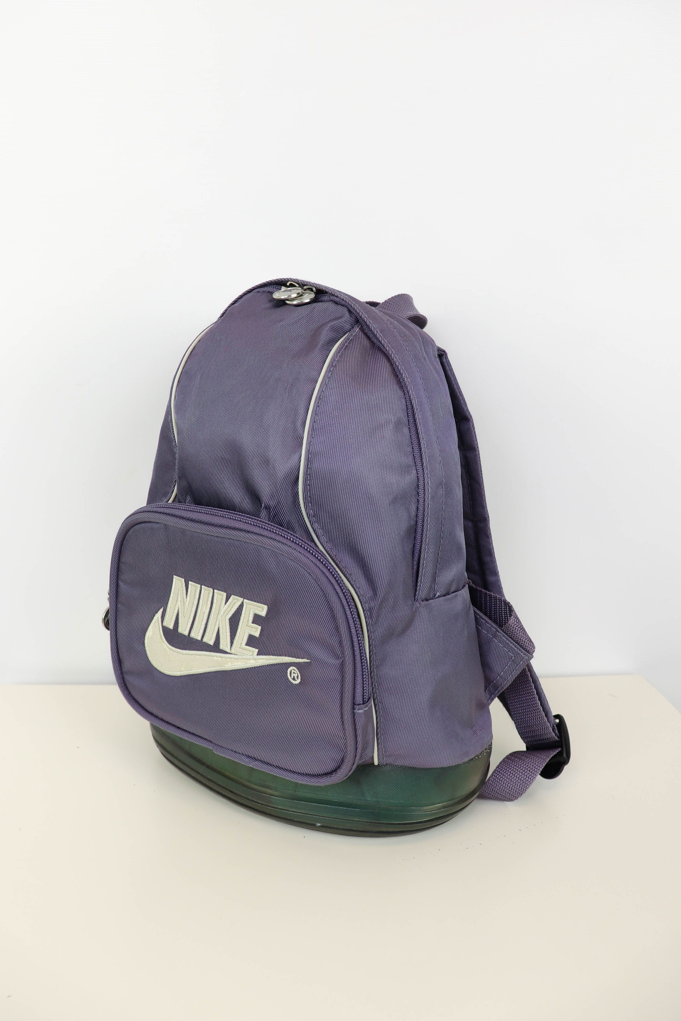 Nike Nike Vintage 90s MINI Rubber Bottom Blue Gray Backpack Size ONE SIZE - 3 Thumbnail
