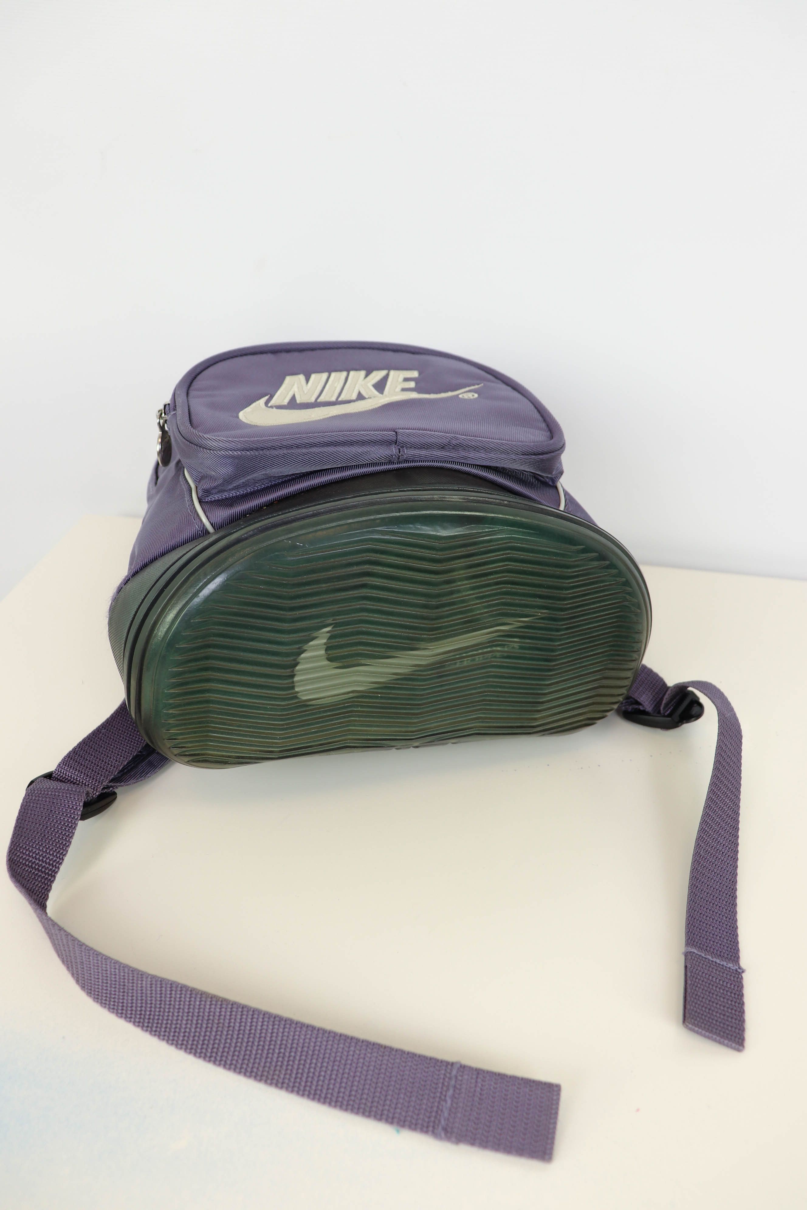 Nike Nike Vintage 90s MINI Rubber Bottom Blue Gray Backpack Size ONE SIZE - 6 Thumbnail