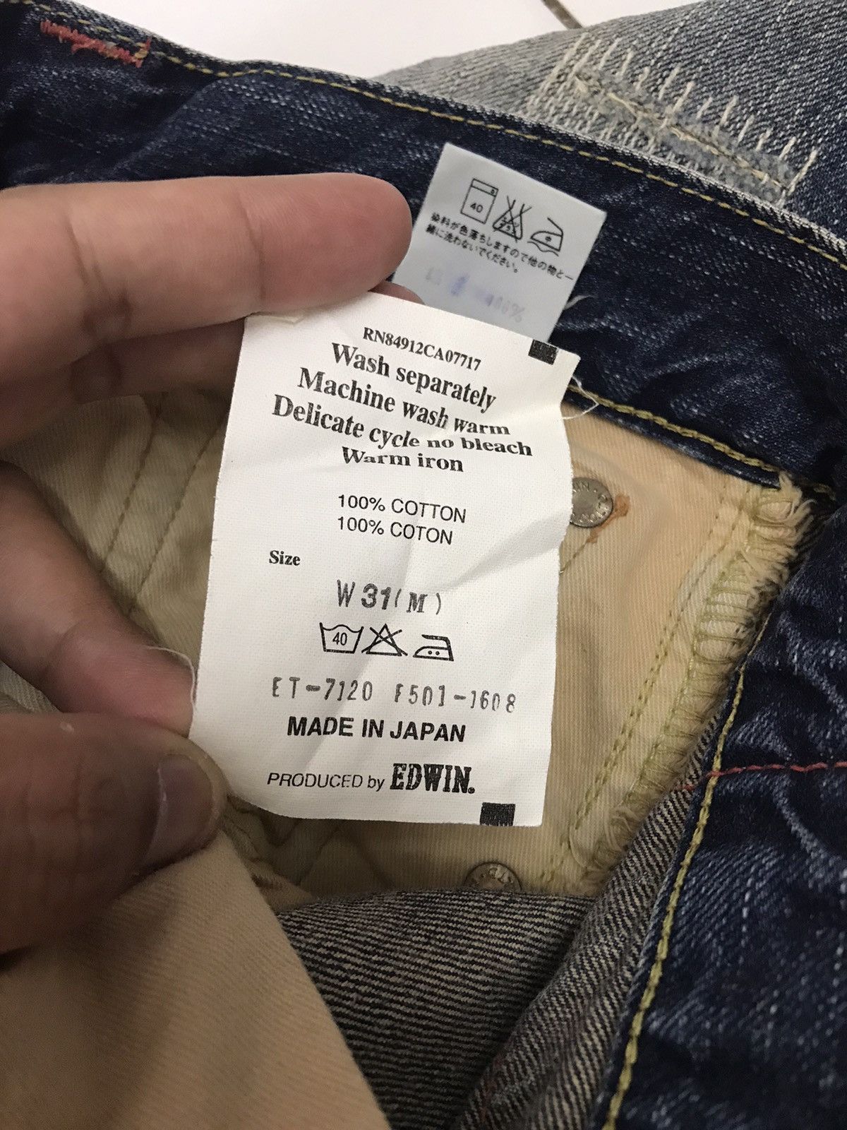 Edwin Shasiko 🔥 Vintage Edwin 504 Red Label Distressed Denim Pant⚡️ Size US 32 / EU 48 - 14 Thumbnail