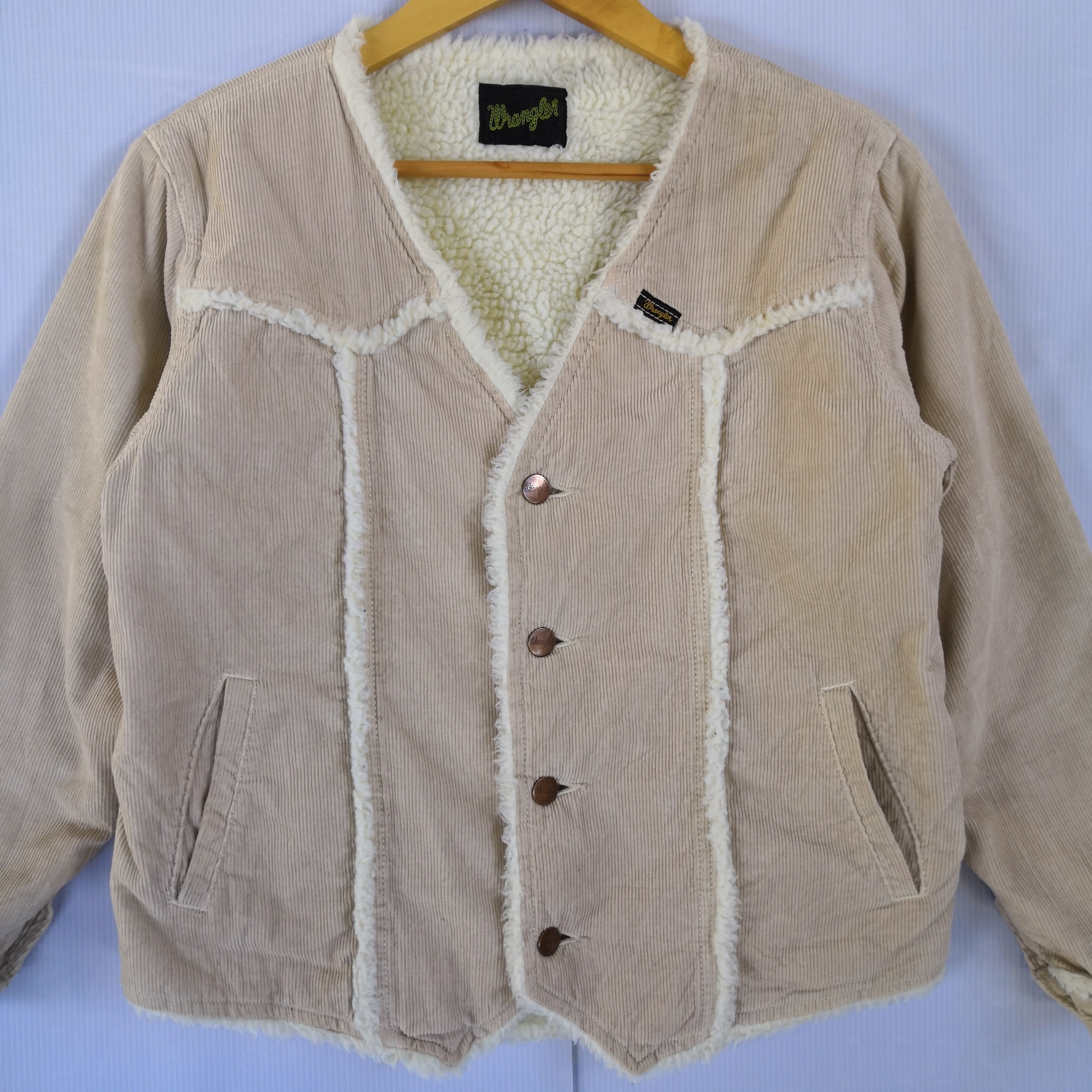 Vintage Wrangler Corduroy Jacket with Shearling Fleece Inner Jacket Size US M / EU 48-50 / 2 - 5 Thumbnail