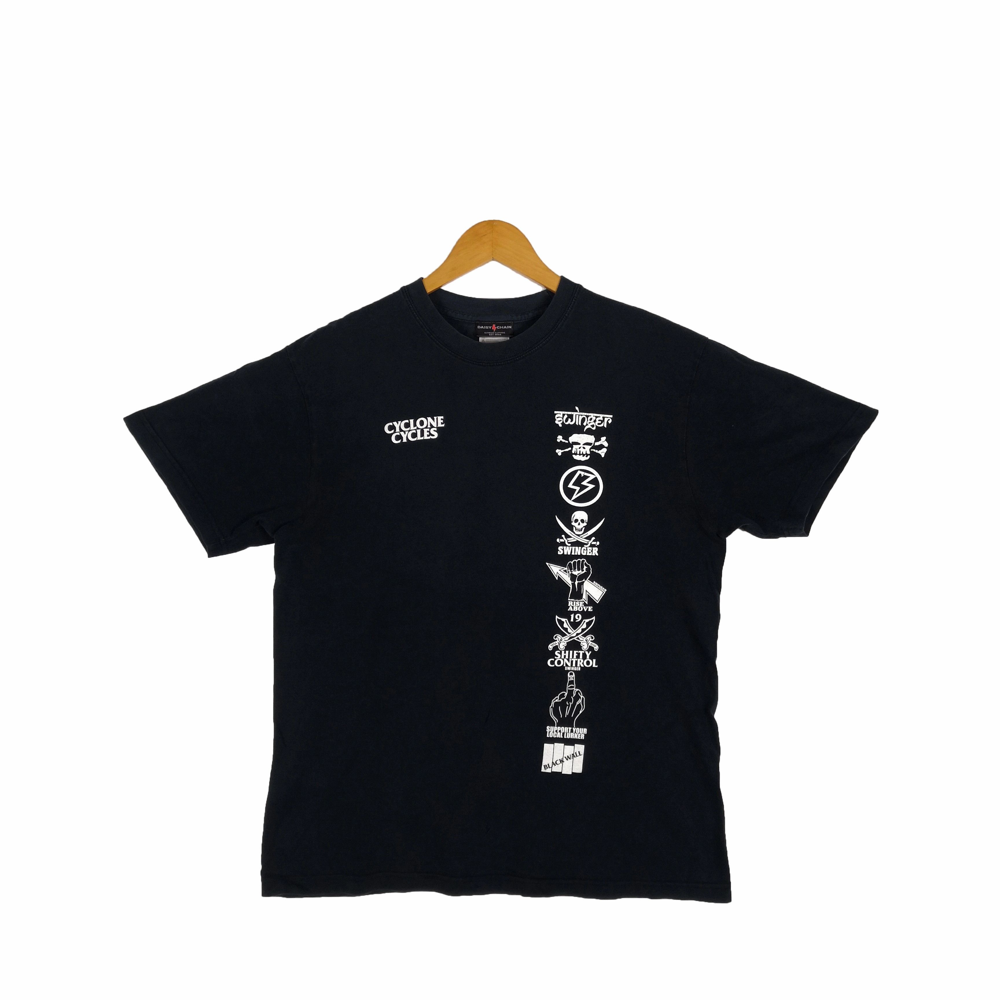 Japanese Brand × Playstation Vintage Y2k Black Wall T-shirt alike Black Flag Crewneck Tee Size US L / EU 52-54 / 3 - 1 Thumbnail