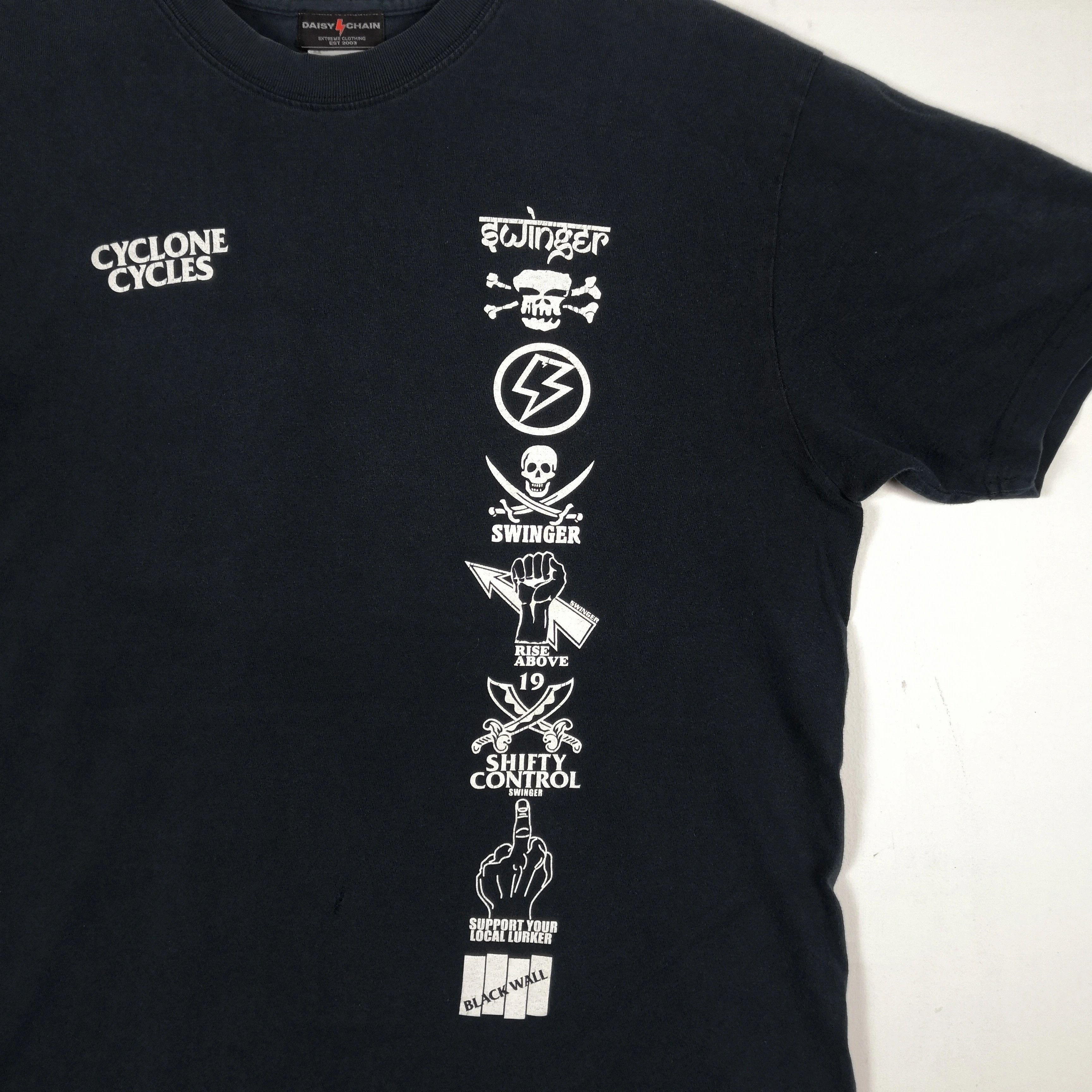 Japanese Brand × Playstation Vintage Y2k Black Wall T-shirt alike Black Flag Crewneck Tee Size US L / EU 52-54 / 3 - 5 Thumbnail