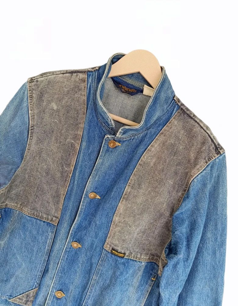Vintage × Wrangler Vintage 70/80s Patchwork Wrangler Denim Jacket Size US XL / EU 56 / 4 - 1 Thumbnail