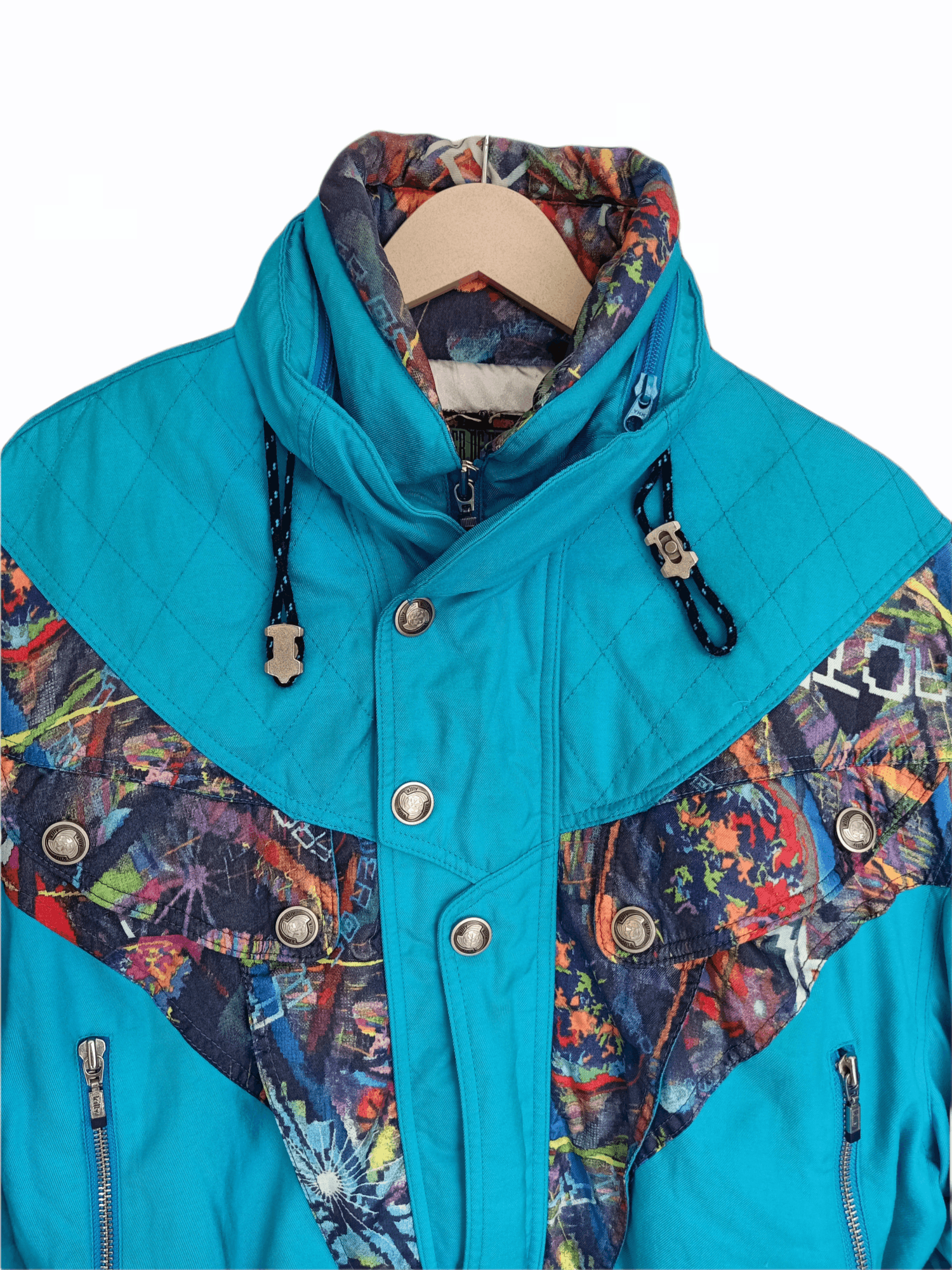Japanese Brand Multicolor Ski Jacket Size US M / EU 48-50 / 2 - 5 Thumbnail