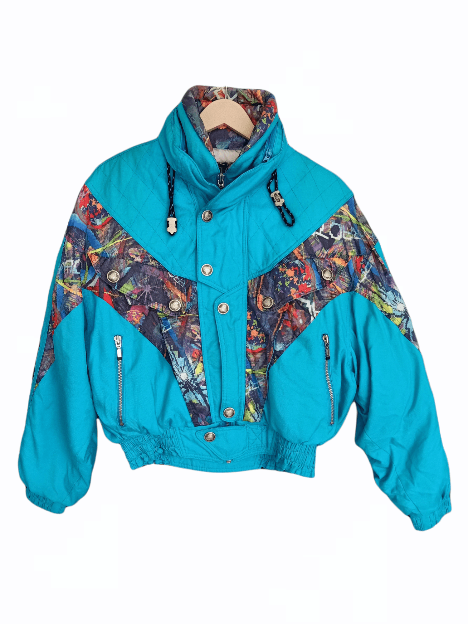 Japanese Brand Multicolor Ski Jacket Size US M / EU 48-50 / 2 - 7 Thumbnail