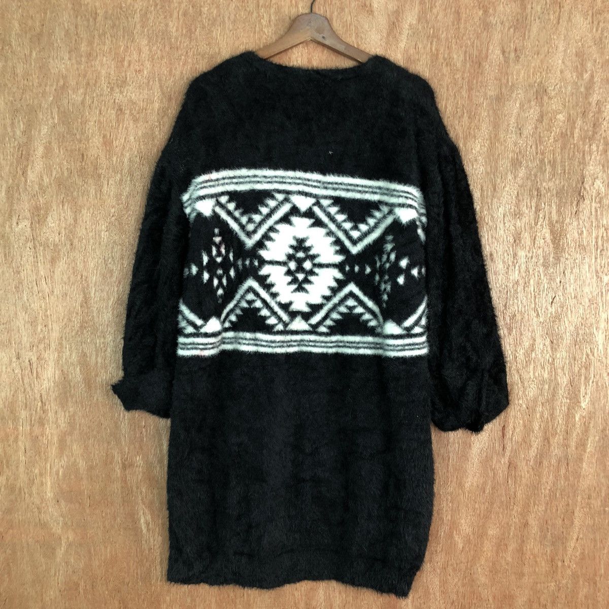 Homespun Knitwear × Japanese Brand Bliatorm cardigan Navajo Mohair Shag Shaggy knitwear #c393 Size US M / EU 48-50 / 2 - 11 Thumbnail