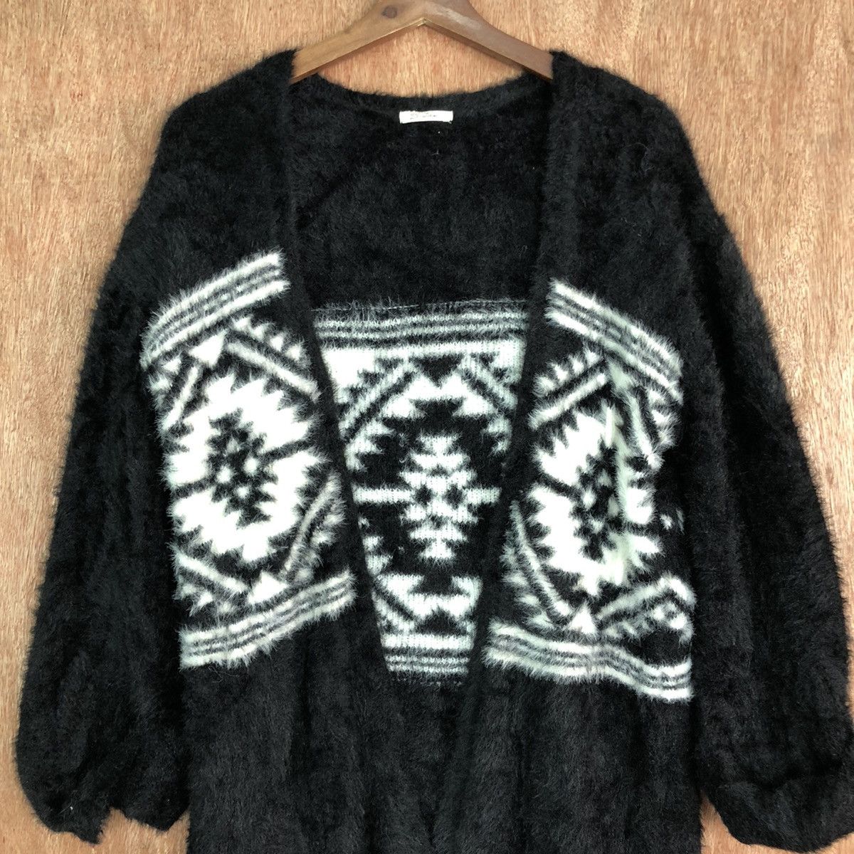 Homespun Knitwear × Japanese Brand Bliatorm cardigan Navajo Mohair Shag Shaggy knitwear #c393 Size US M / EU 48-50 / 2 - 4 Thumbnail