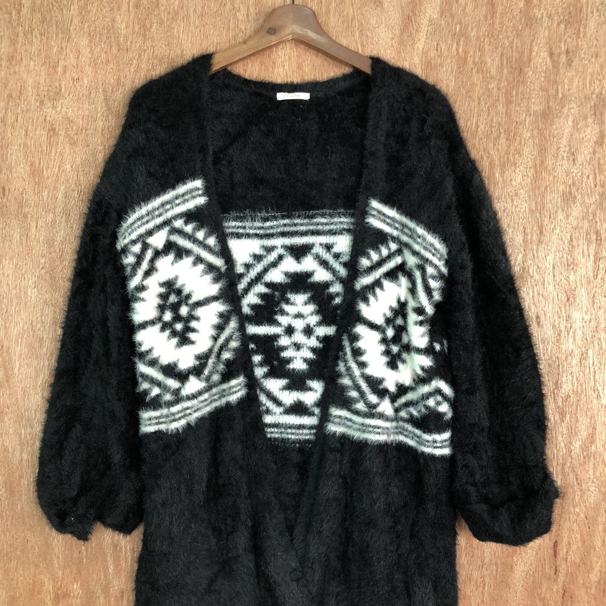 Homespun Knitwear × Japanese Brand Bliatorm cardigan Navajo Mohair Shag Shaggy knitwear #c393 Size US M / EU 48-50 / 2 - 2 Thumbnail