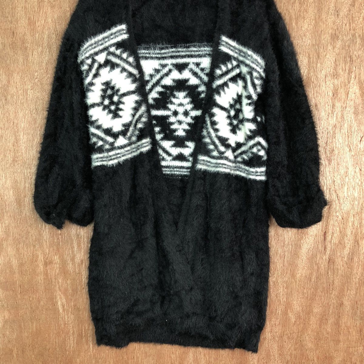 Homespun Knitwear × Japanese Brand Bliatorm cardigan Navajo Mohair Shag Shaggy knitwear #c393 Size US M / EU 48-50 / 2 - 3 Thumbnail
