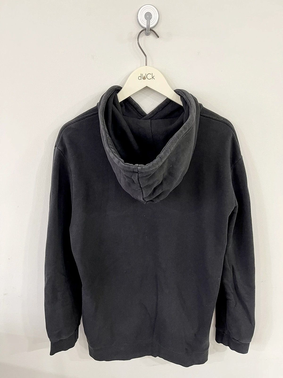 Adidas × Vintage VINTAGE ADIDAS TREFOIL HOODIE BIG LOGO FRONT ALL BLACKS Size US L / EU 52-54 / 3 - 9 Thumbnail