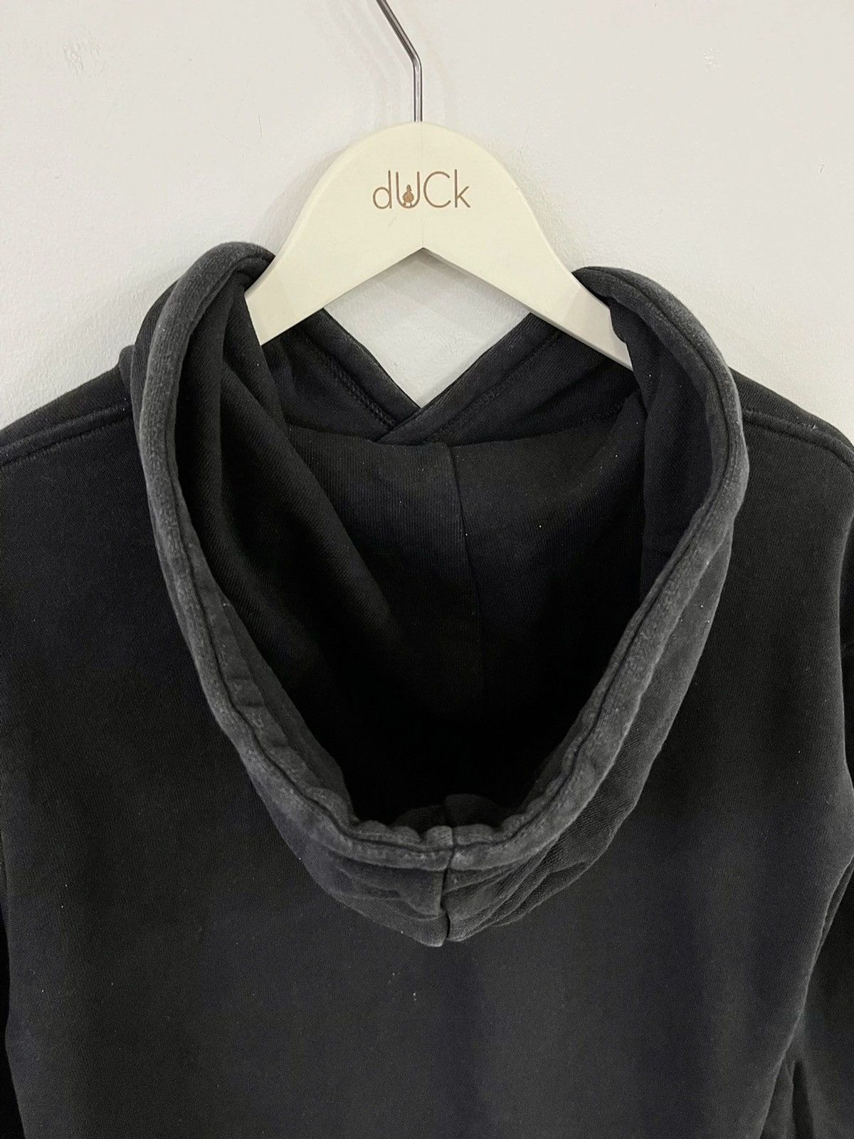 Adidas × Vintage VINTAGE ADIDAS TREFOIL HOODIE BIG LOGO FRONT ALL BLACKS Size US L / EU 52-54 / 3 - 10 Thumbnail