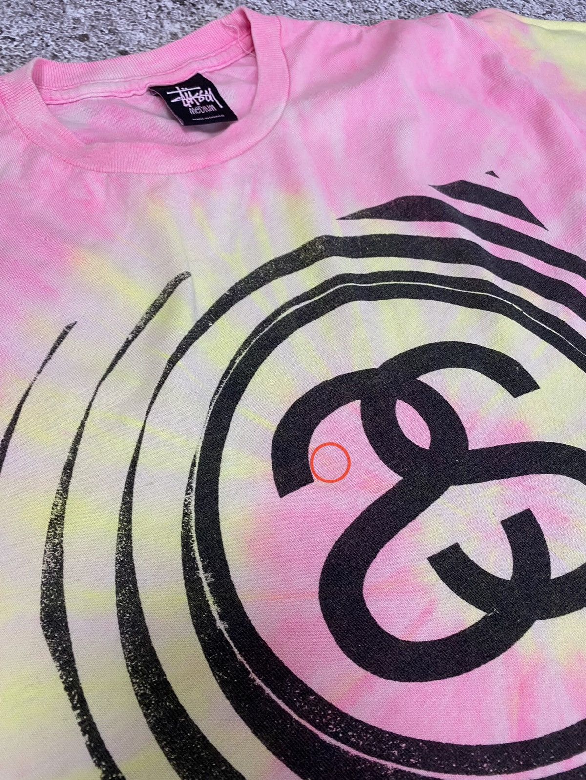 Stussy × Vintage 🌈 Rare Tie Dye Rainbow Stussy Iconic Logo y2k T-shirt Size US L / EU 52-54 / 3 - 6 Thumbnail