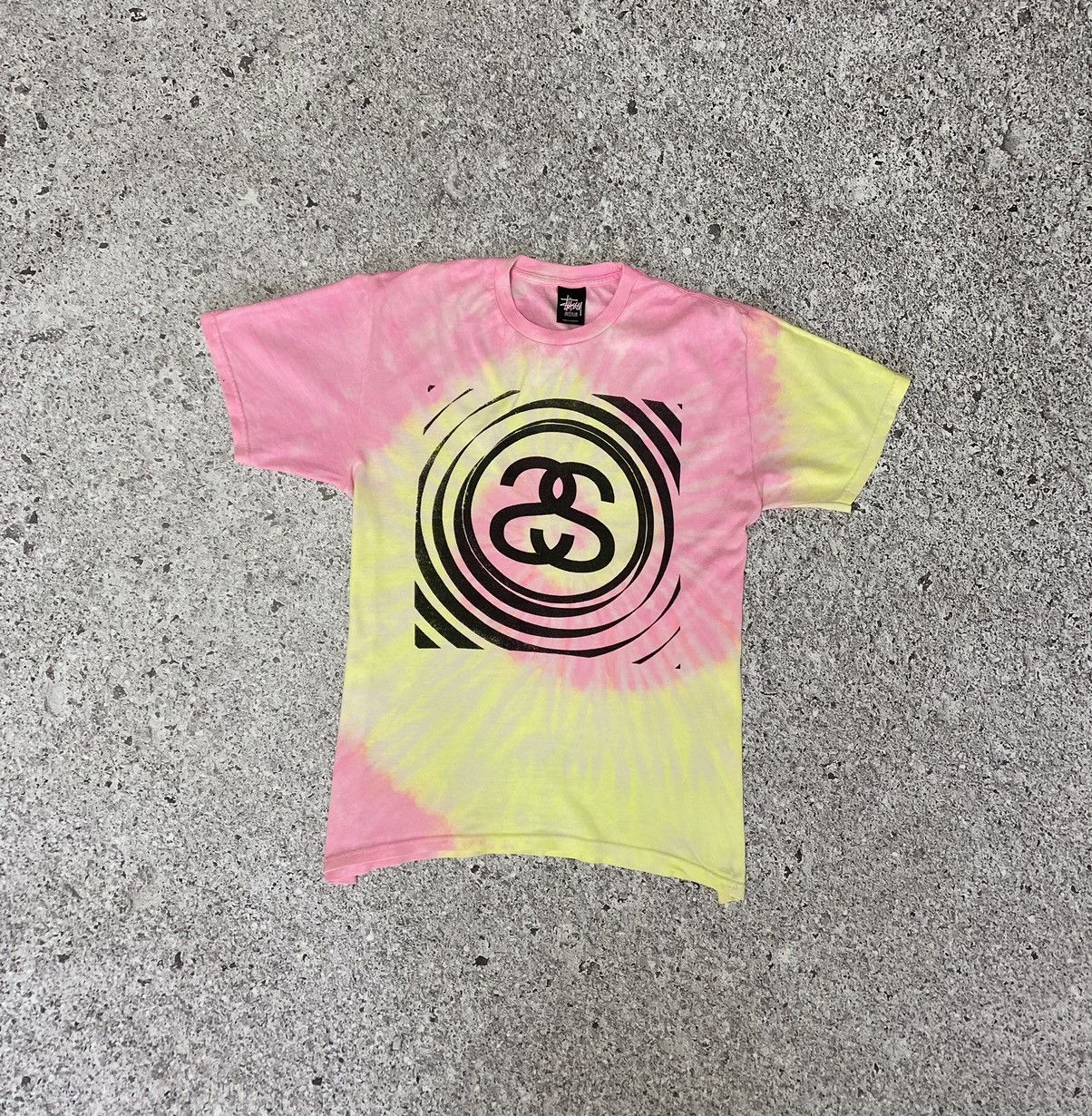 Stussy × Vintage 🌈 Rare Tie Dye Rainbow Stussy Iconic Logo y2k T-shirt Size US L / EU 52-54 / 3 - 1 Thumbnail