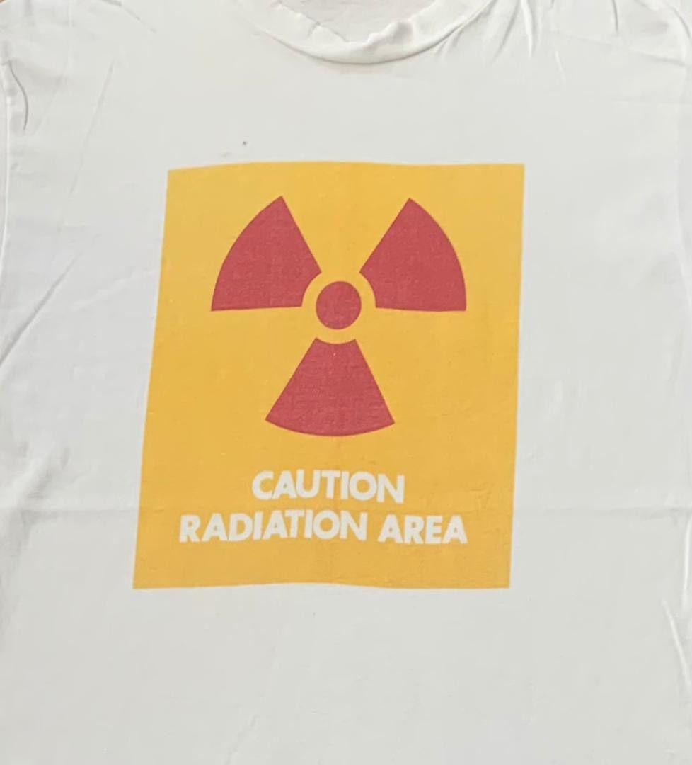 Vintage vintage tee Caution Radiation A35 Size US M / EU 48-50 / 2 - 2 Thumbnail