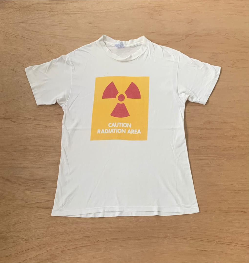 Vintage vintage tee Caution Radiation A35 Size US M / EU 48-50 / 2 - 1 Thumbnail