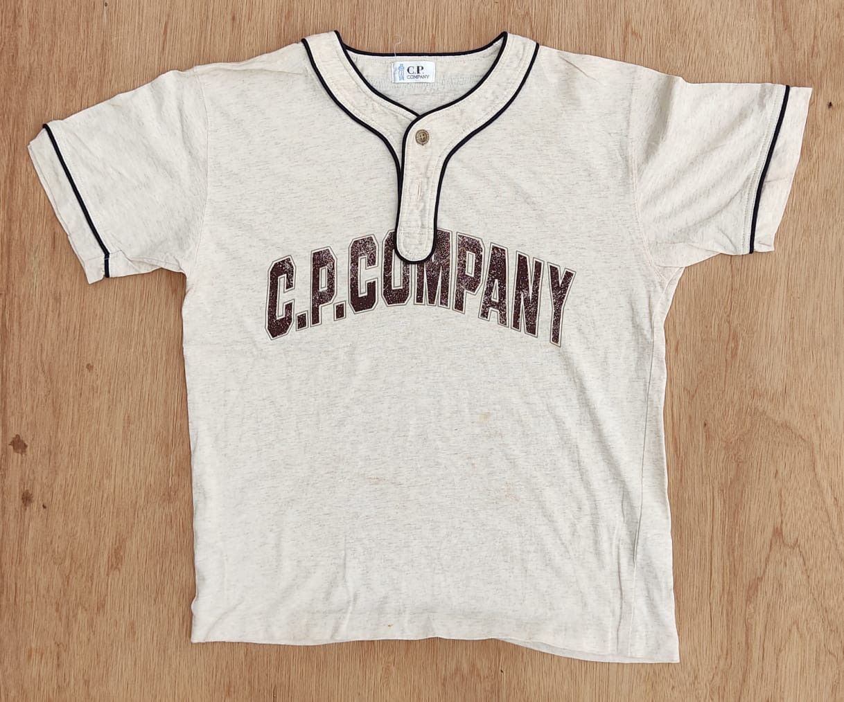 image of C P Company Vintage Tee D - 23 Cp Company in Cream, Men's (Size Medium)