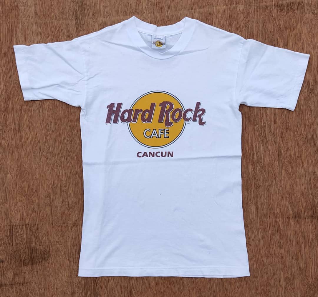 Image of Tee Hard Rock Cafe A32 in White, Men's (Size Small)