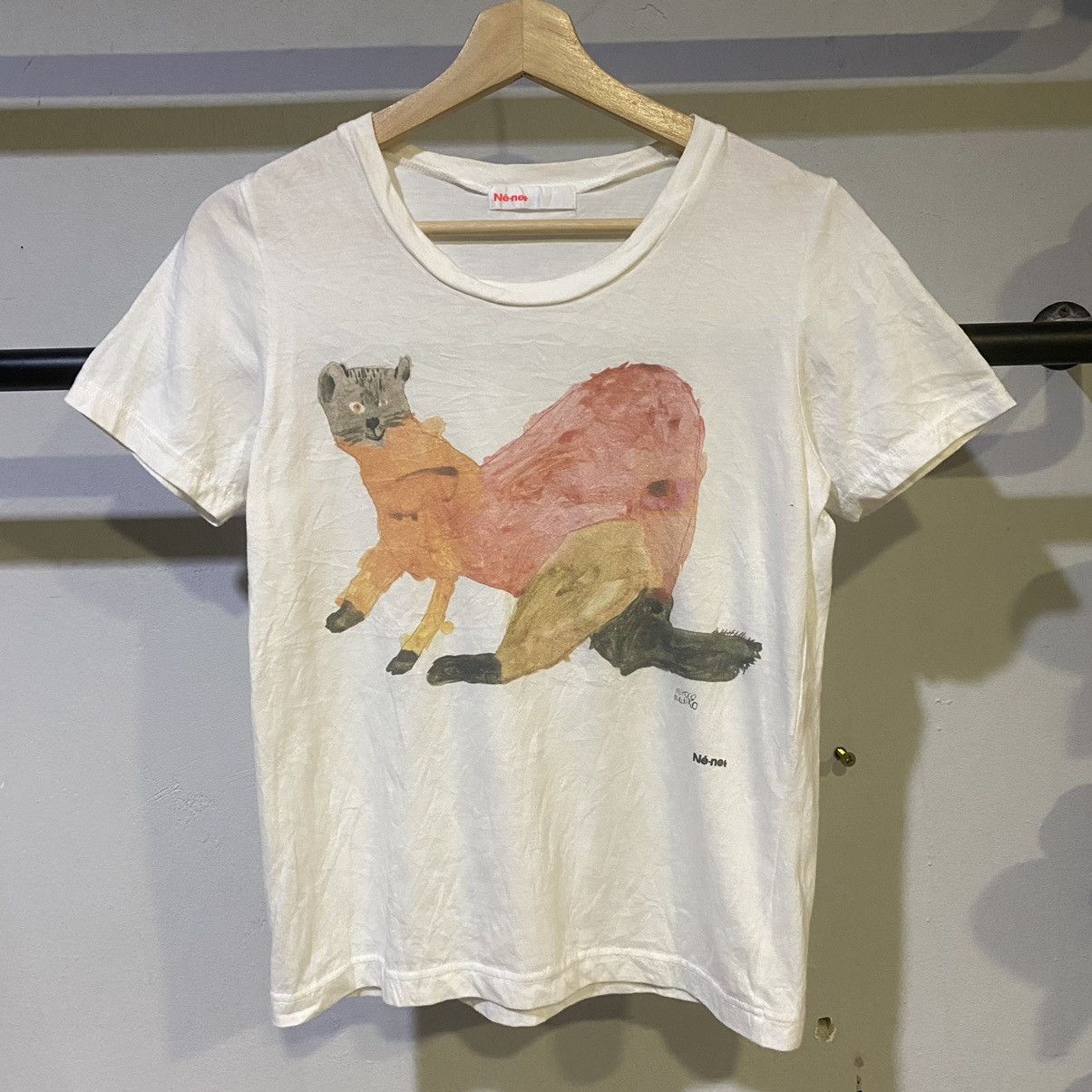 Ne-net Miroco Machiko By Issey Miyake Japanese Brand Cat Tee
