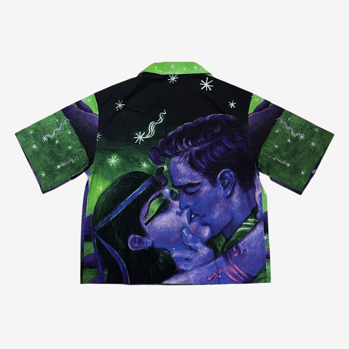 Prada *RARE* Prada FW18 Impossible True Love Green Bowling Shirt Size US S / EU 44-46 / 1 - 2 Thumbnail