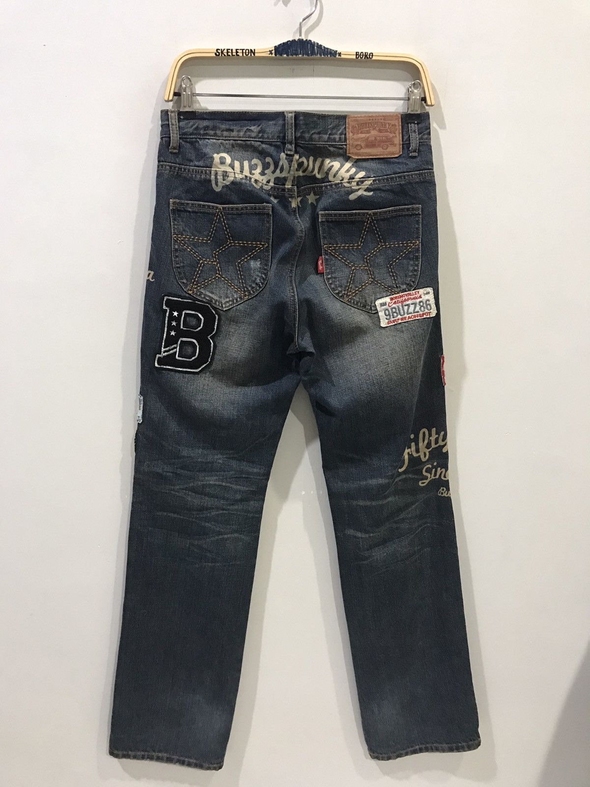 Japanese Brand STATEMENT.P🔥BUZZSPUNKY Tokyo Distressed PUNK Patches Denim Size US 29 - 11 Thumbnail