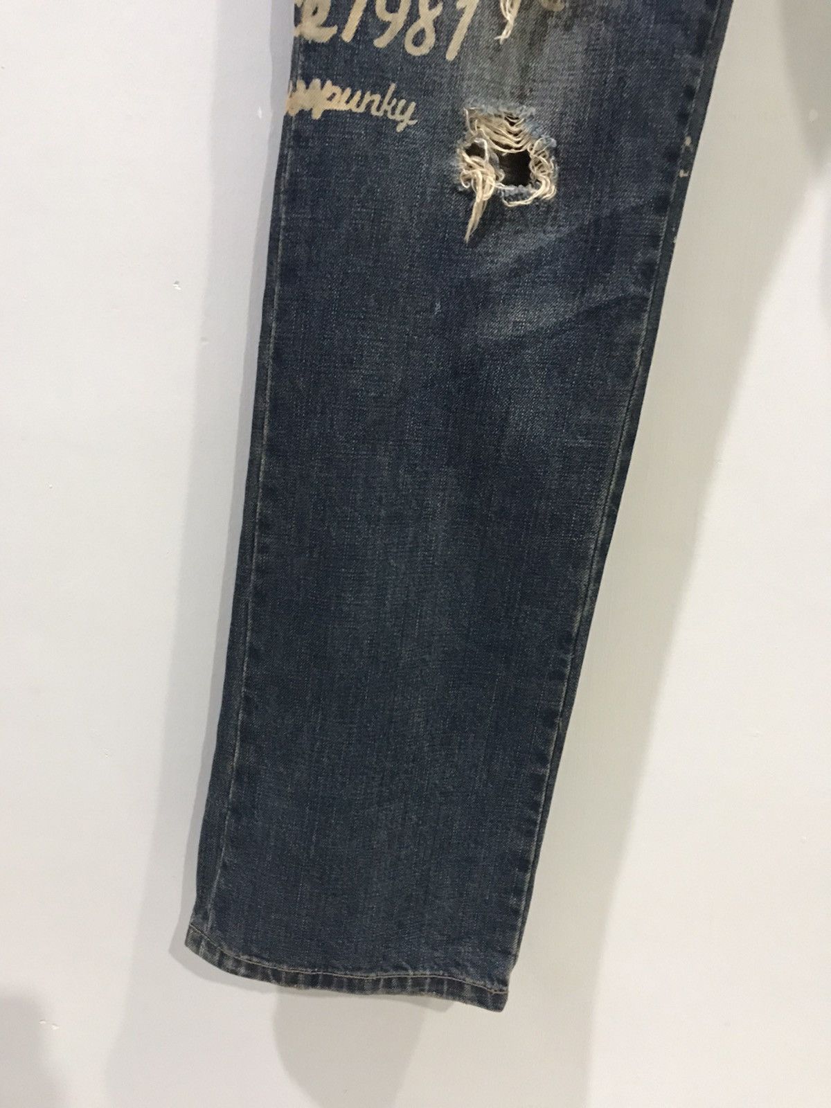 Japanese Brand STATEMENT.P🔥BUZZSPUNKY Tokyo Distressed PUNK Patches Denim Size US 29 - 9 Thumbnail