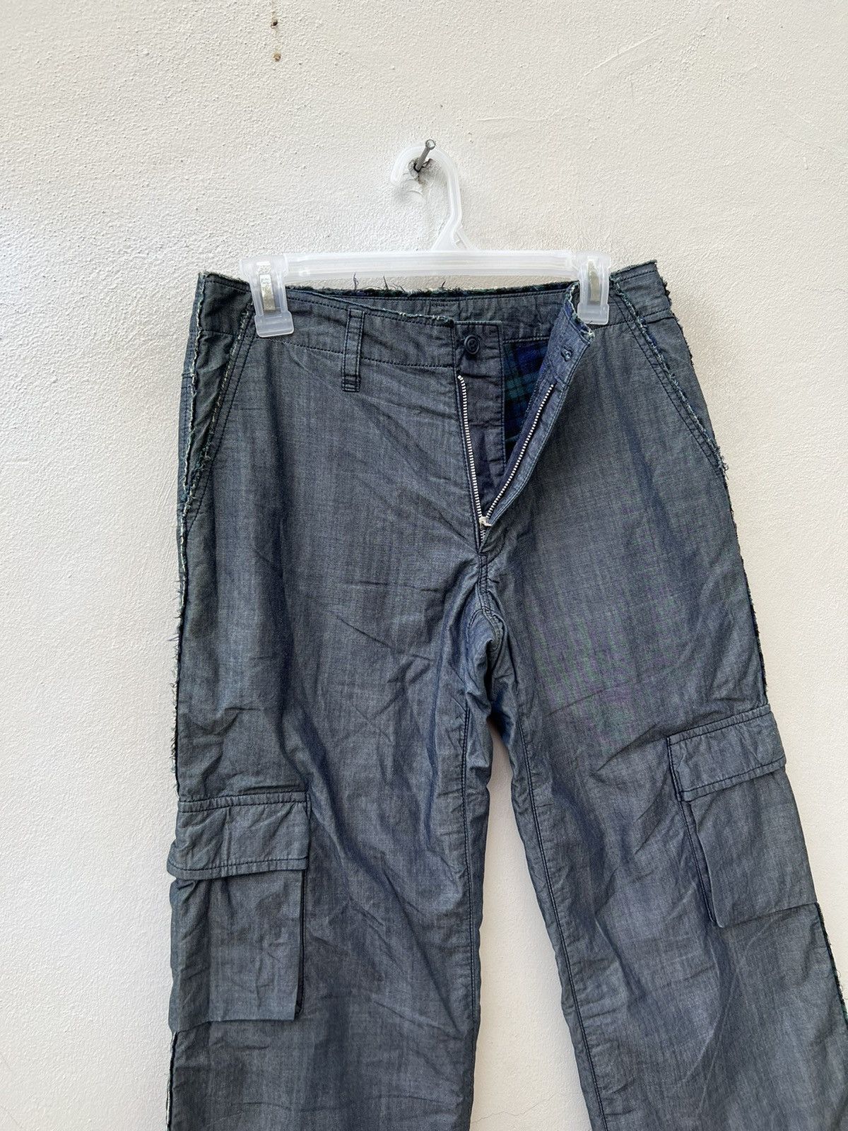 Issey Miyake Issey Miyake Plantation Lining Tartan Cut Out Cargo Trouser Size US 29 - 7 Thumbnail