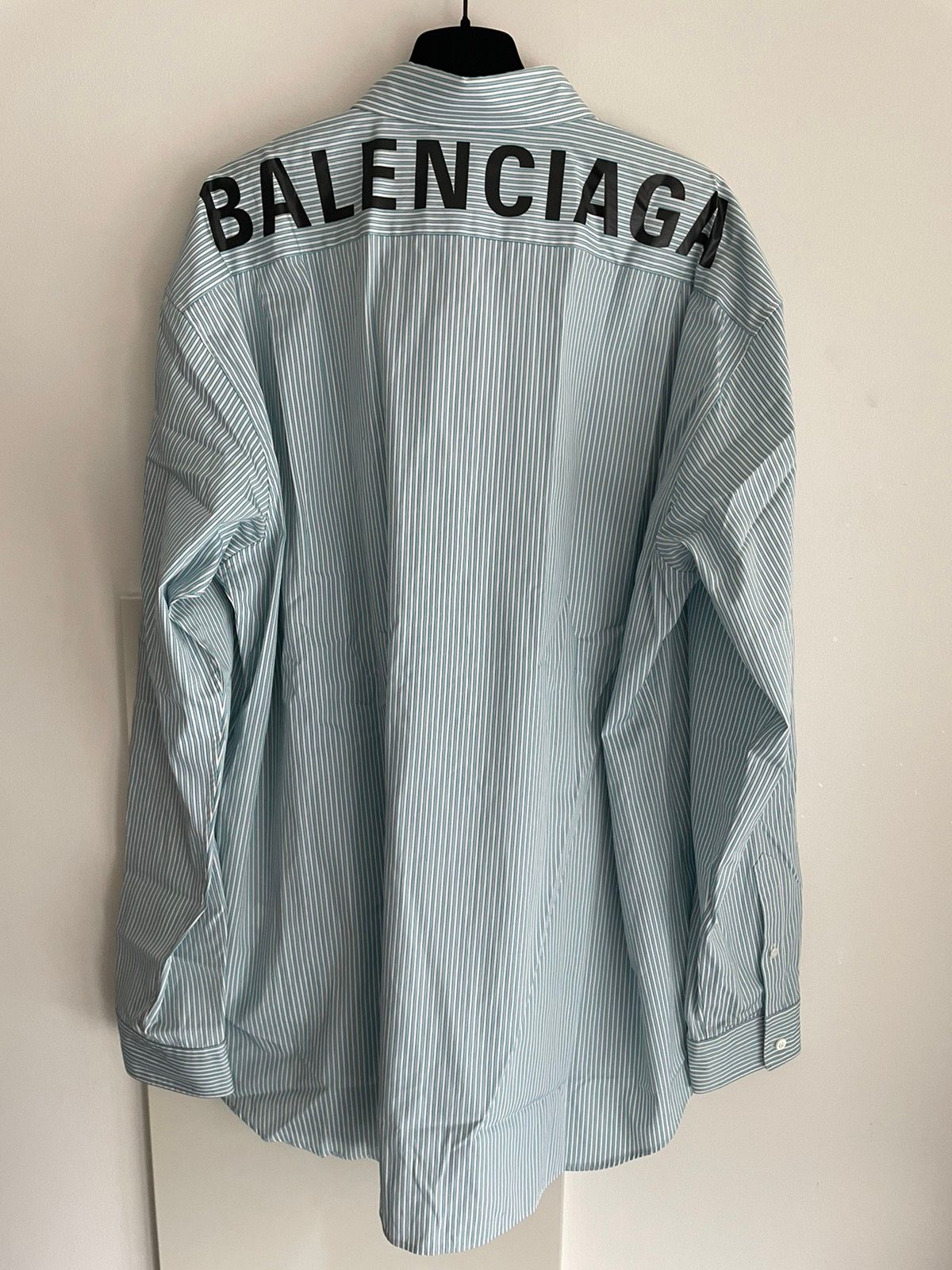 Pre-owned Balenciaga Runway Limited Edition  Logo Shirt In Blue