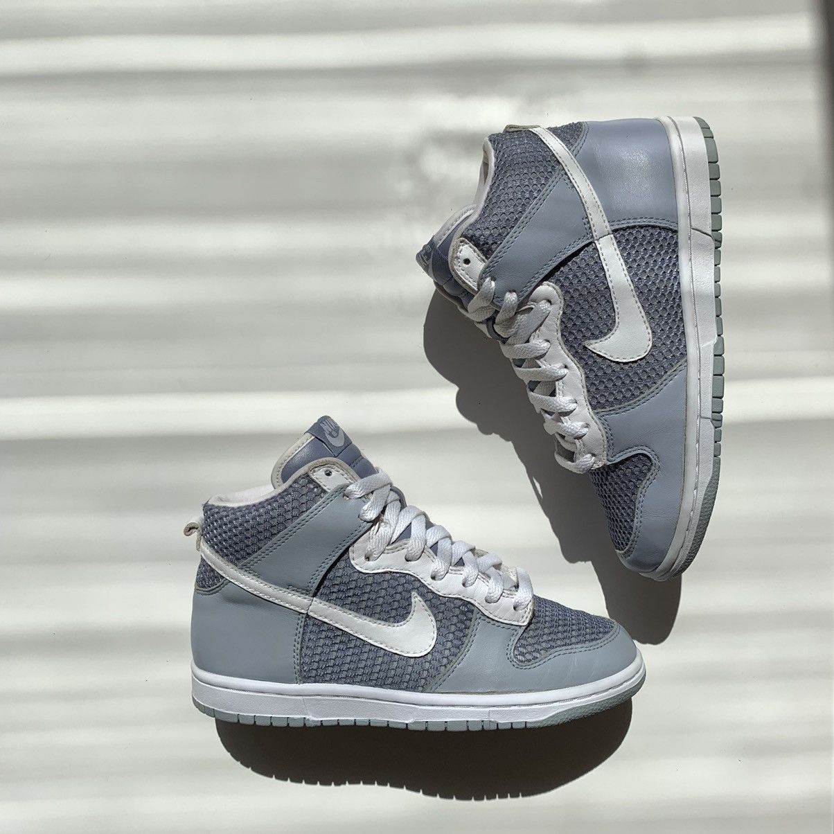 Nike SAMPLE 2004 Nike Dunk High Reflection 3M Cool Grey White Size US 7.5 / IT 37.5 - 1 Thumbnail